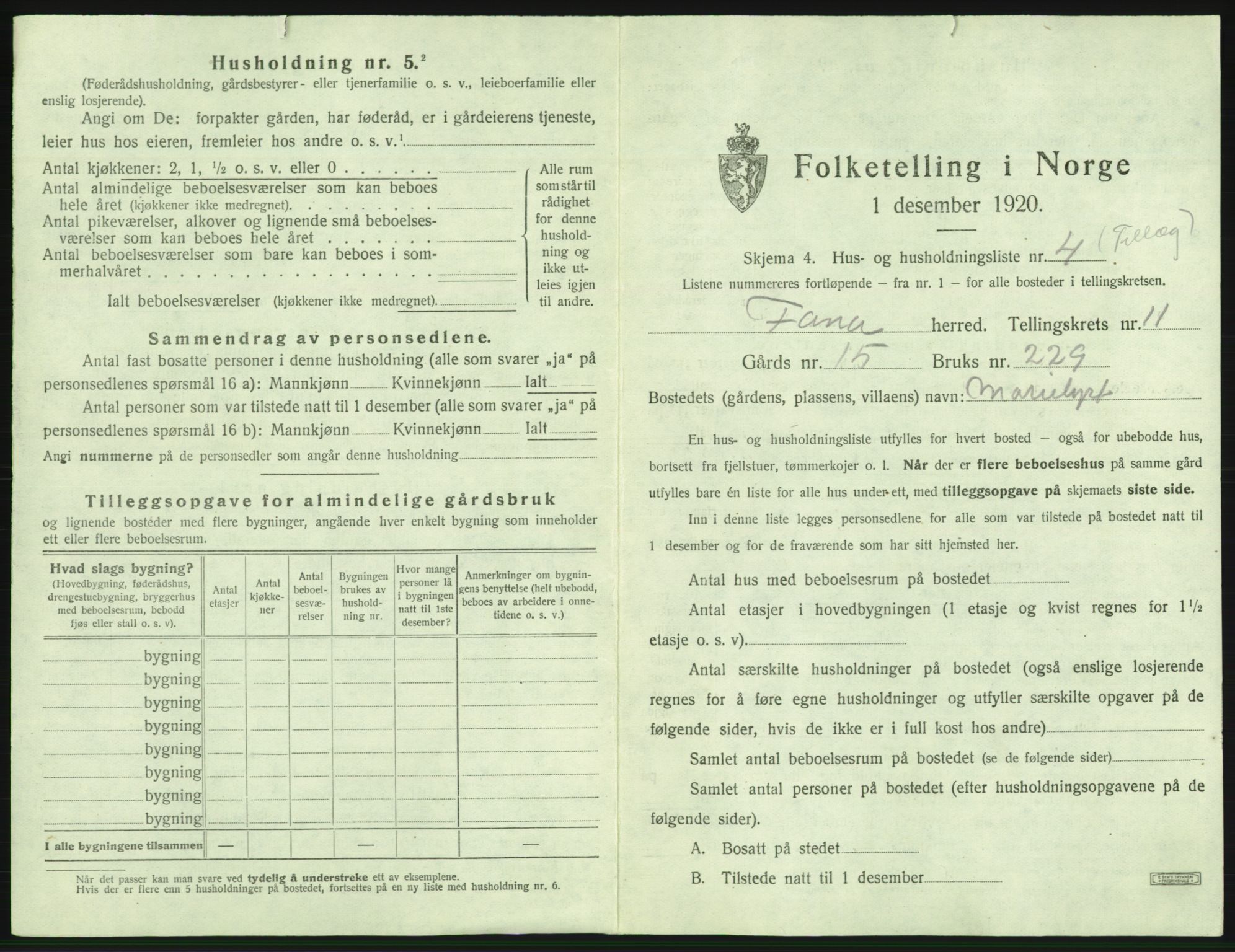 SAB, Folketelling 1920 for 1249 Fana herred, 1920, s. 2008