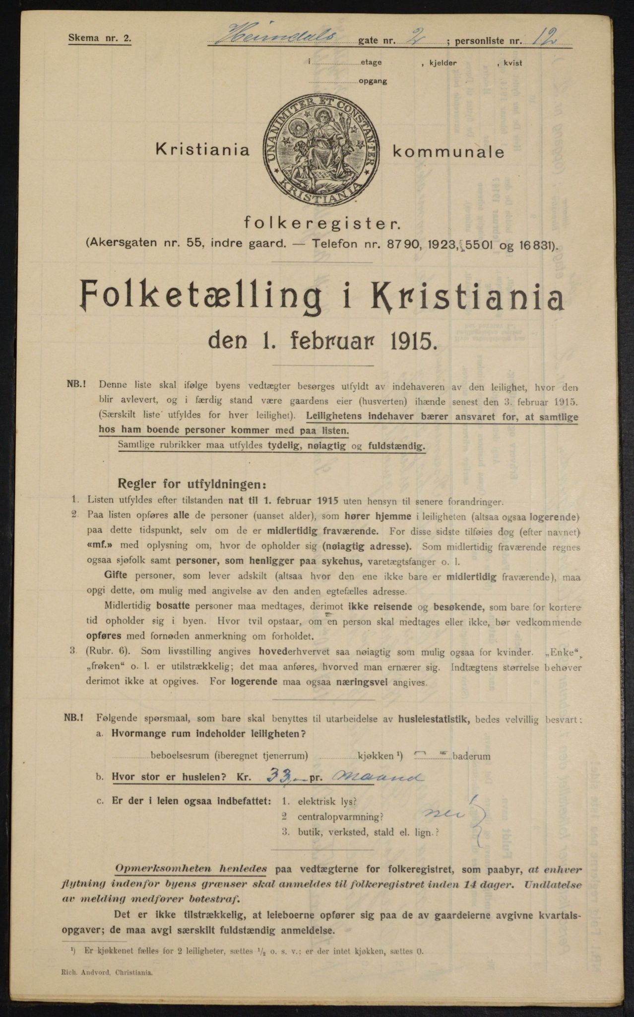 OBA, Kommunal folketelling 1.2.1915 for Kristiania, 1915, s. 36210