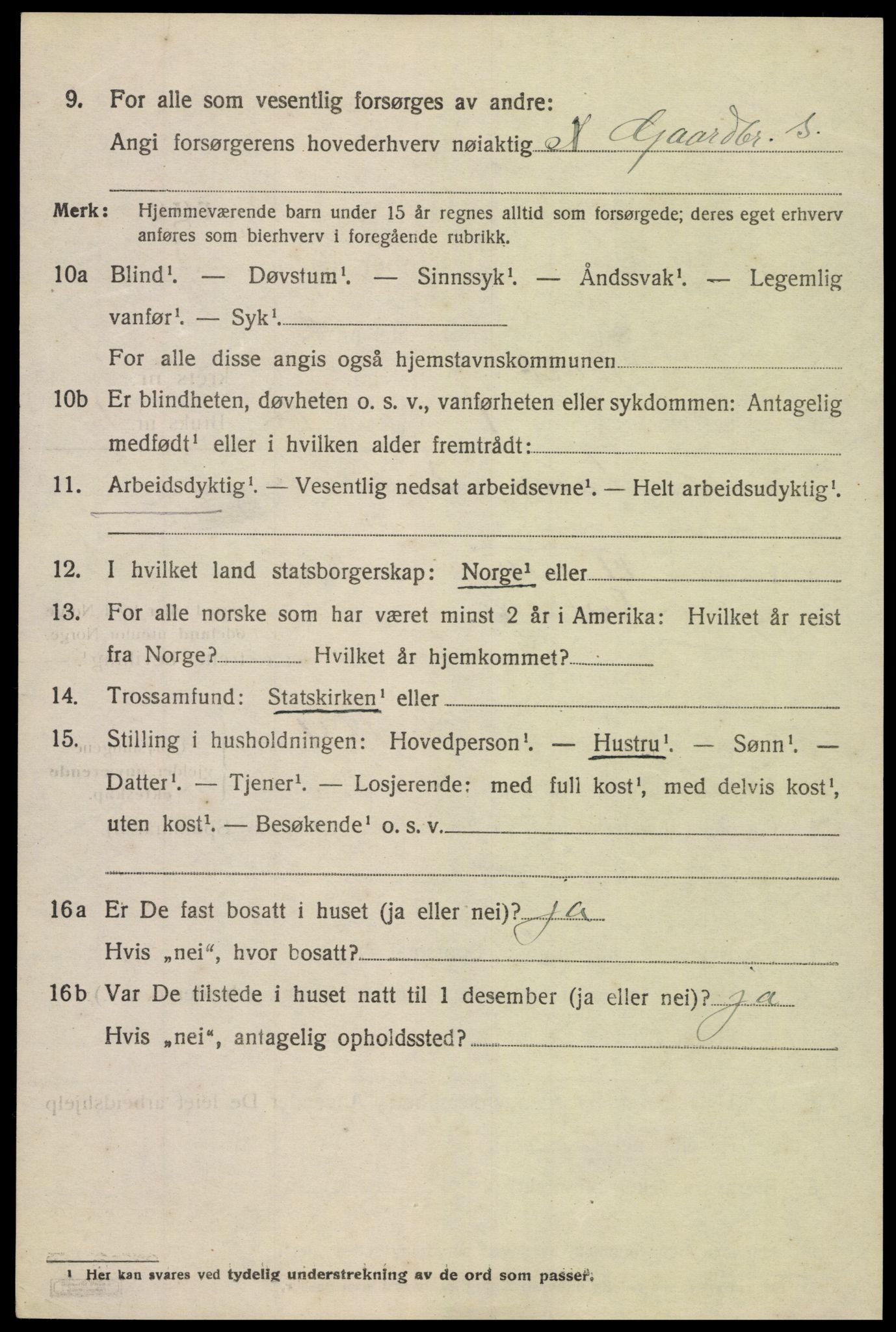 SAK, Folketelling 1920 for 0914 Holt herred, 1920, s. 2089