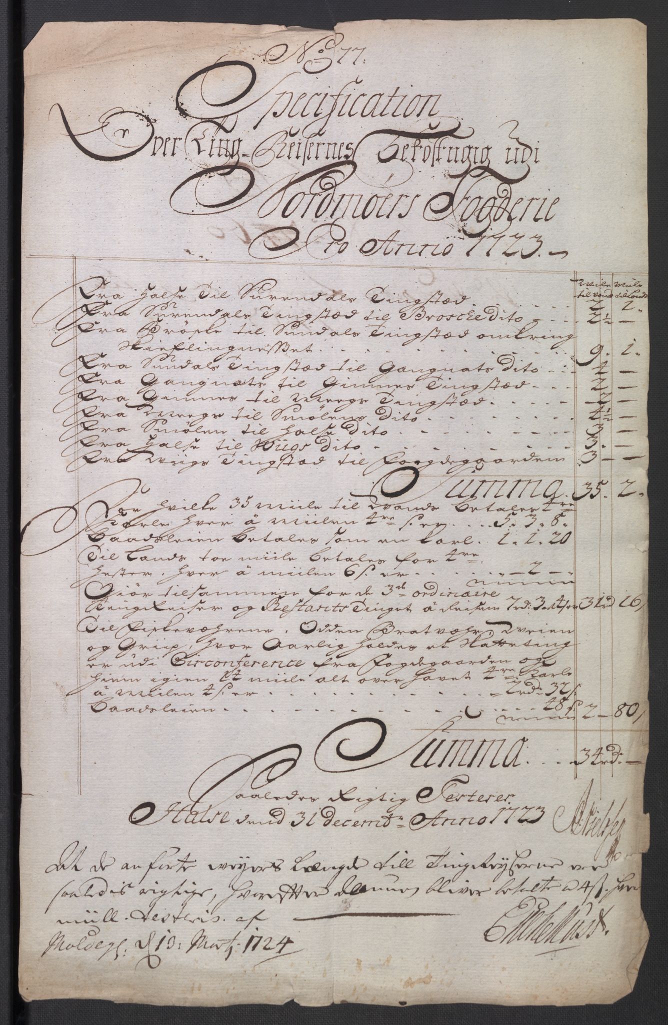 Rentekammeret inntil 1814, Reviderte regnskaper, Fogderegnskap, AV/RA-EA-4092/R56/L3756: Fogderegnskap Nordmøre, 1723, s. 325