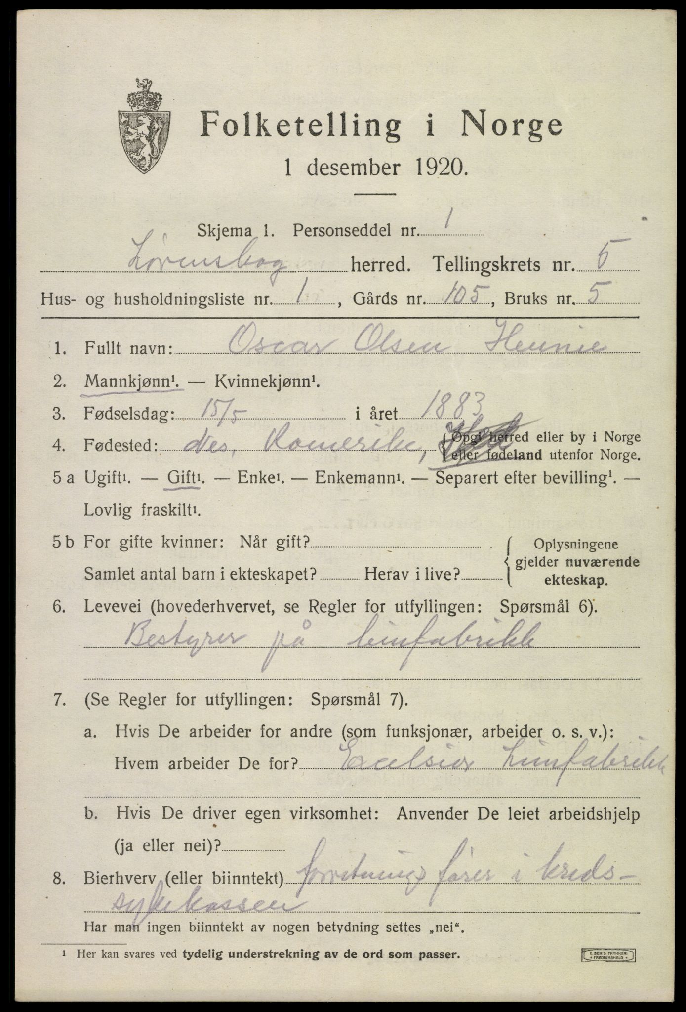 SAO, Folketelling 1920 for 0230 Lørenskog herred, 1920, s. 4187