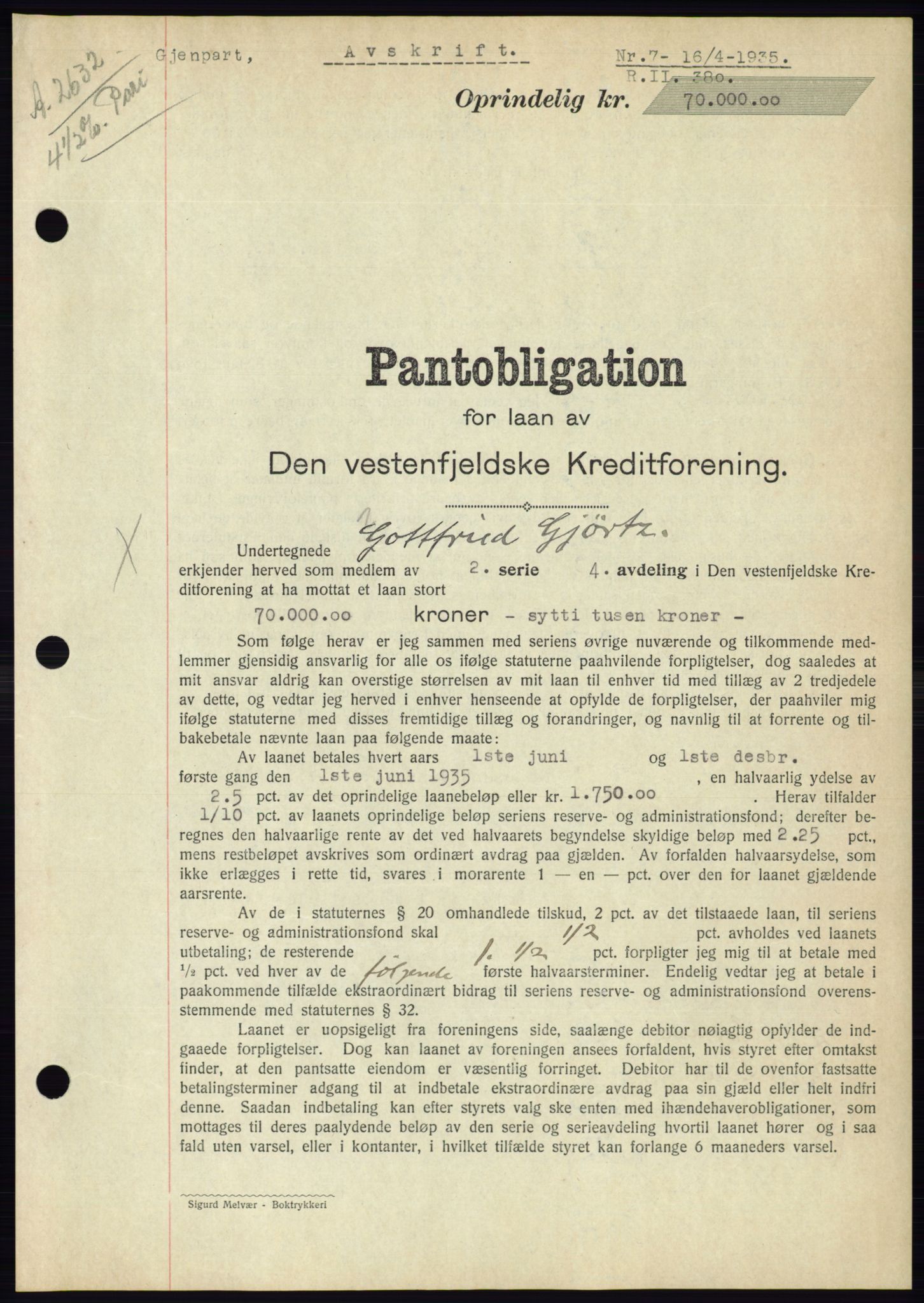 Ålesund byfogd, AV/SAT-A-4384: Pantebok nr. 32, 1934-1935, Tingl.dato: 16.04.1935