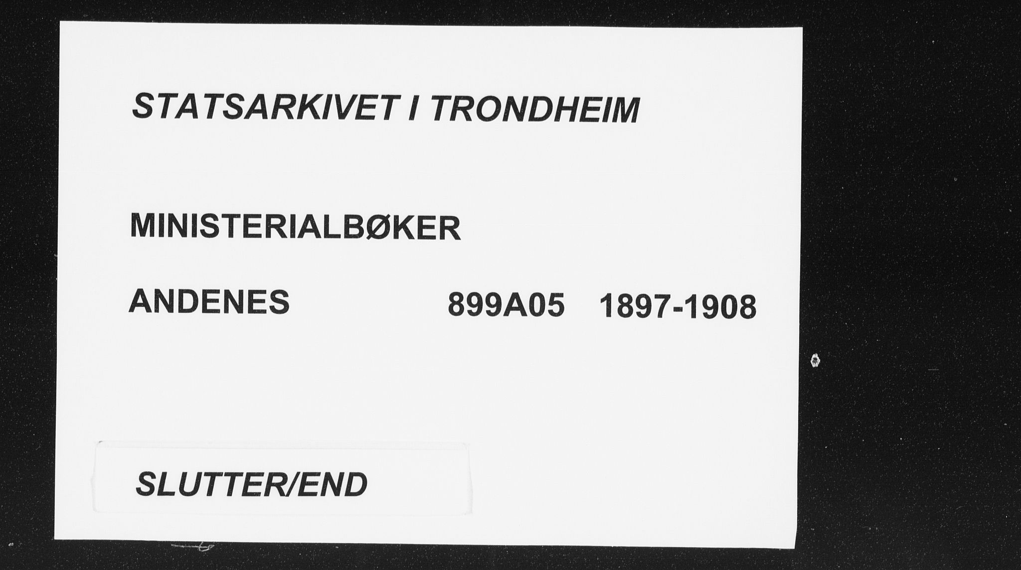 Ministerialprotokoller, klokkerbøker og fødselsregistre - Nordland, SAT/A-1459/899/L1437: Ministerialbok nr. 899A05, 1897-1908