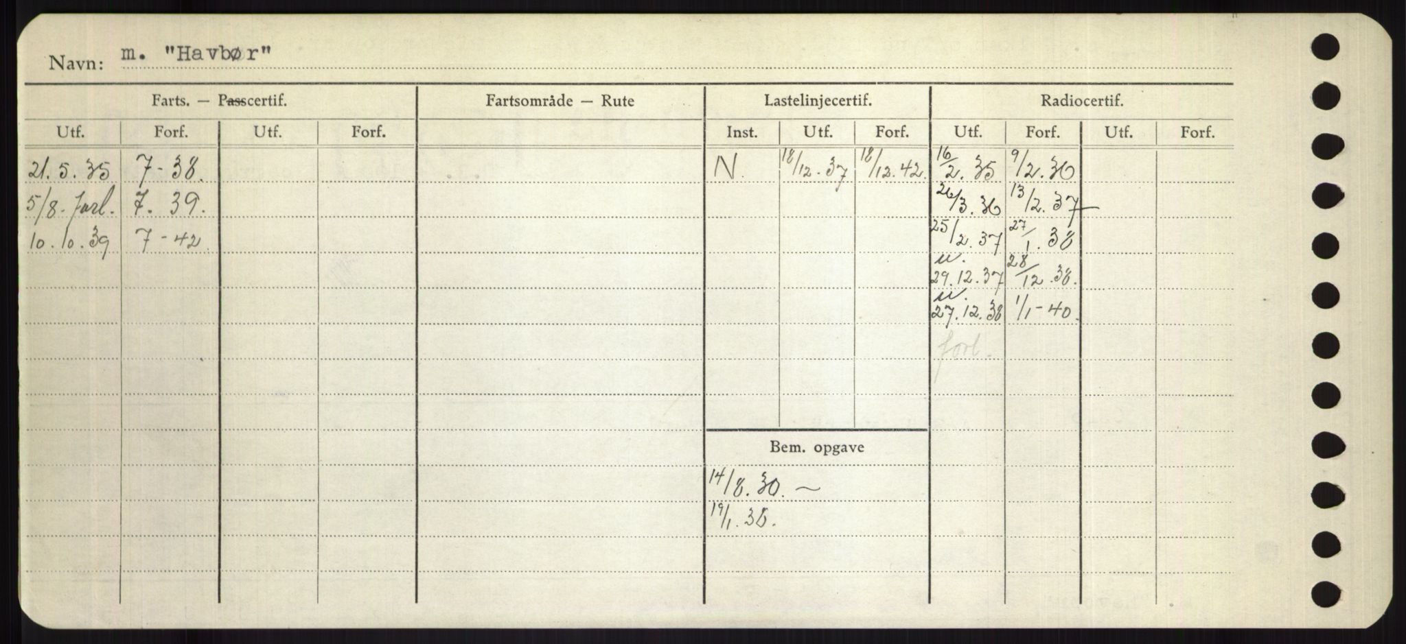 Sjøfartsdirektoratet med forløpere, Skipsmålingen, RA/S-1627/H/Hd/L0014: Fartøy, H-Havl, s. 502