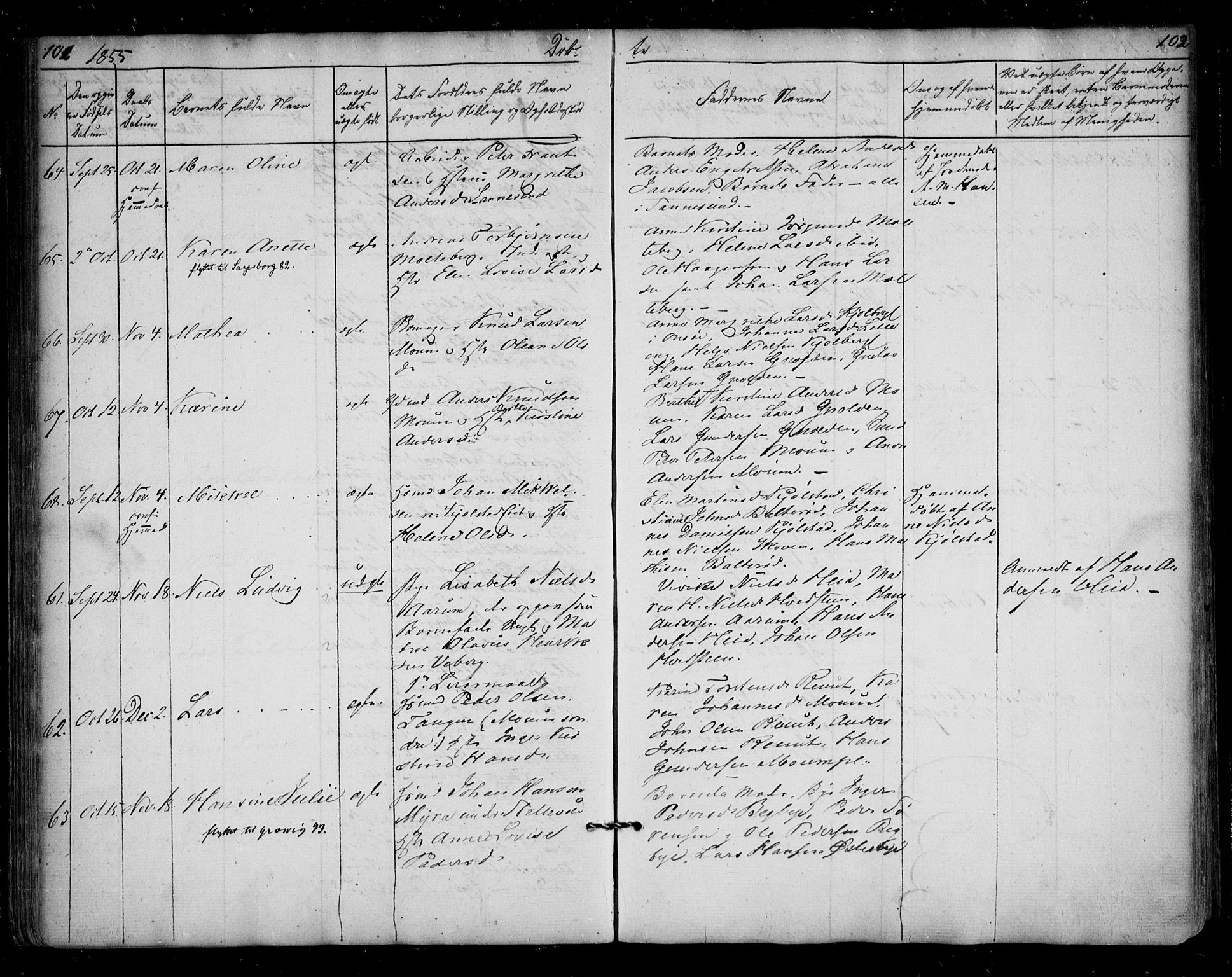 Borge prestekontor Kirkebøker, AV/SAO-A-10903/F/Fa/L0005: Ministerialbok nr. I 5, 1848-1860, s. 101-102