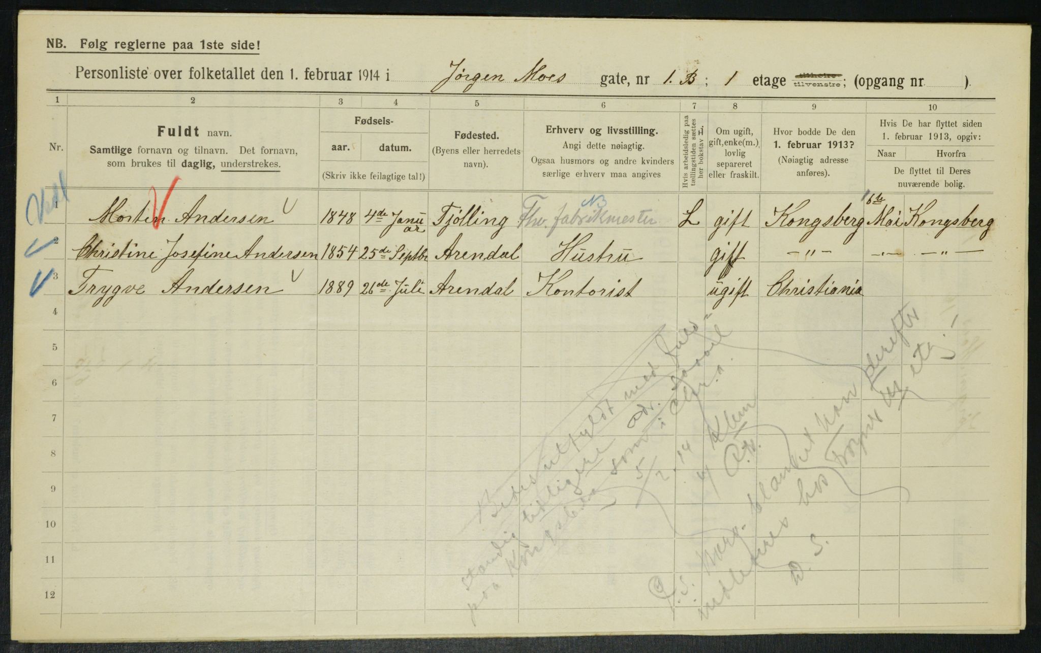 OBA, Kommunal folketelling 1.2.1914 for Kristiania, 1914, s. 47695