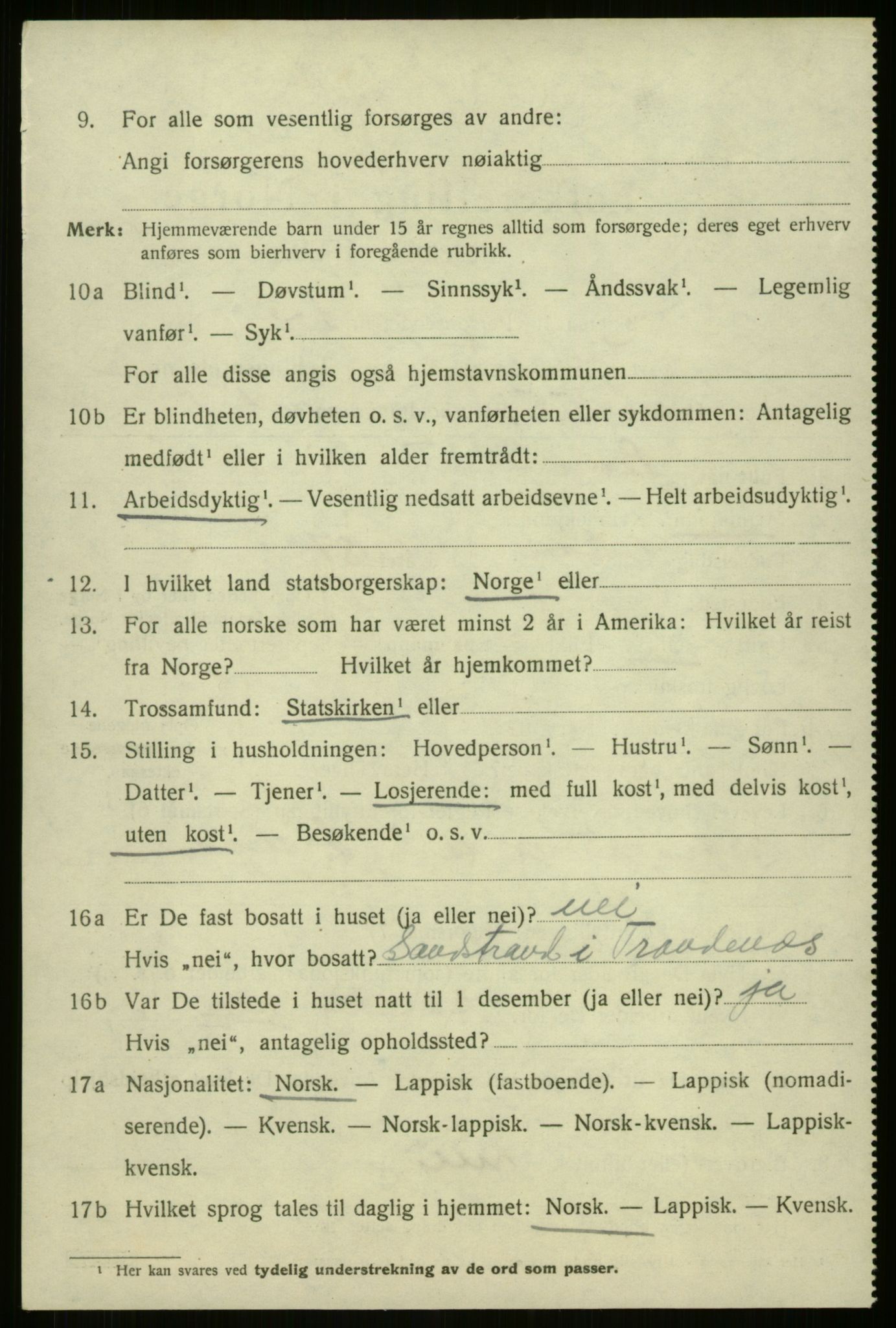 SATØ, Folketelling 1920 for 1901 Harstad ladested, 1920, s. 4085