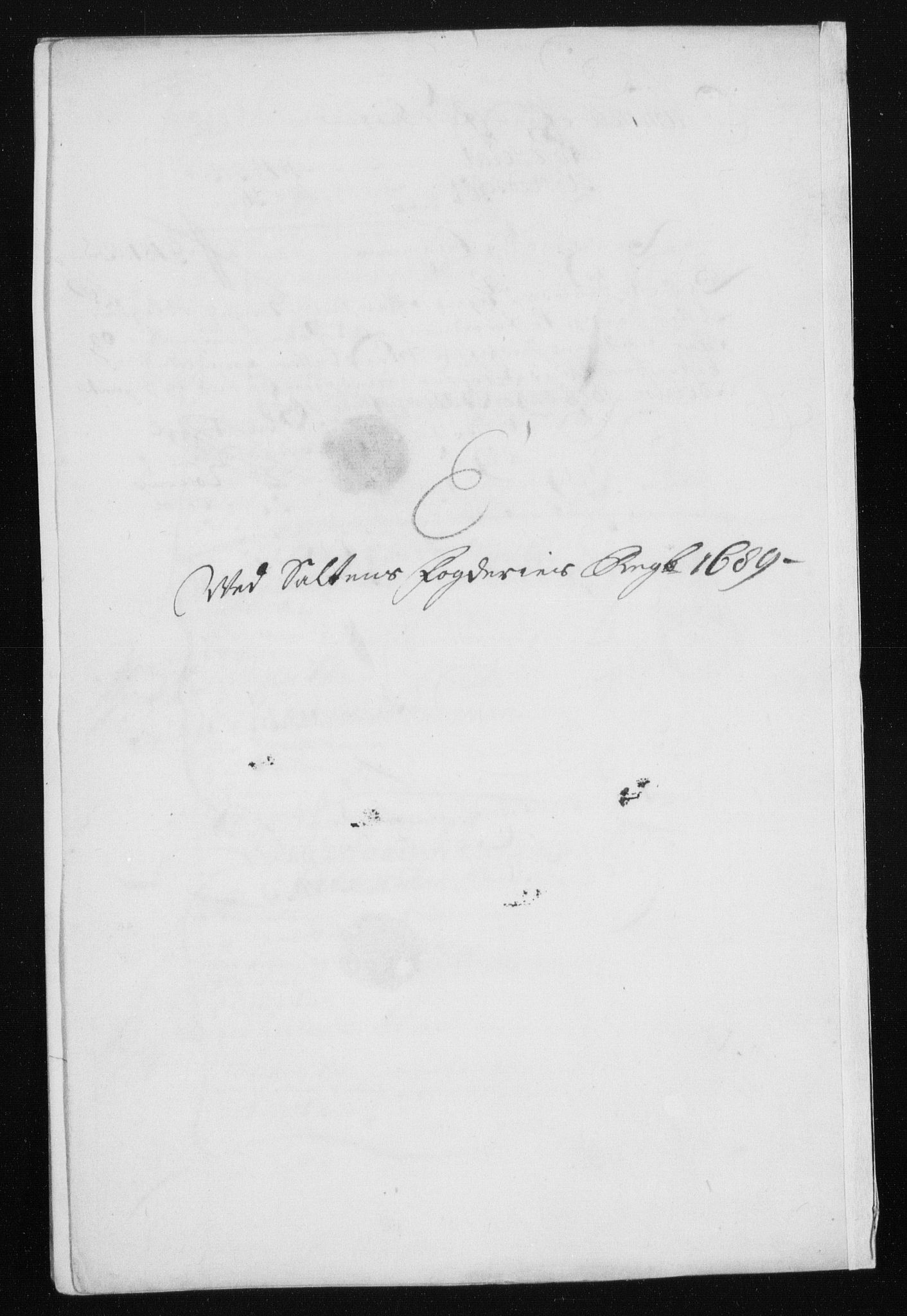 Rentekammeret inntil 1814, Reviderte regnskaper, Stiftamtstueregnskaper, Trondheim stiftamt og Nordland amt, AV/RA-EA-6044/R/Rh/L0013: Nordland amt, 1689