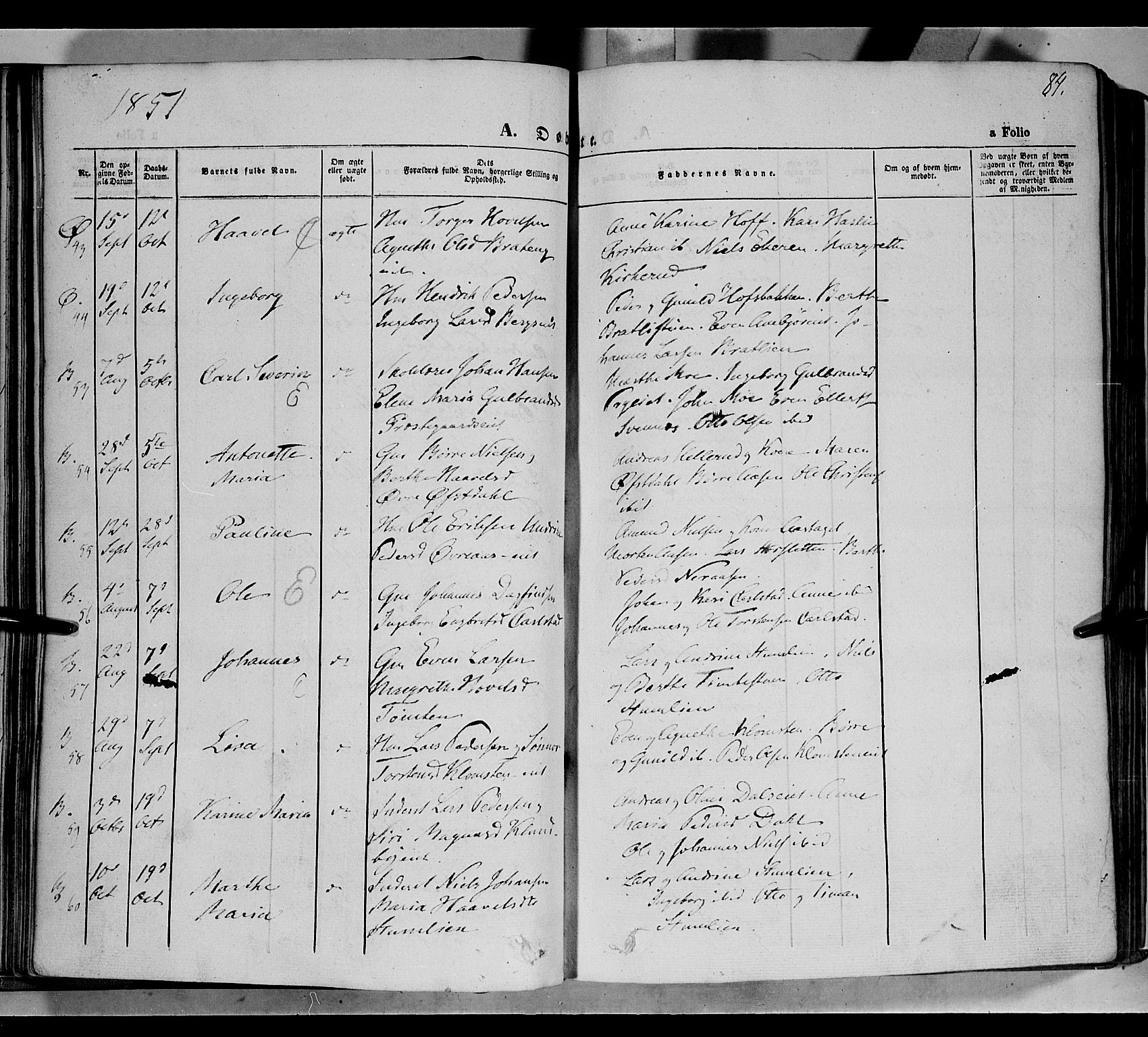 Biri prestekontor, AV/SAH-PREST-096/H/Ha/Haa/L0005: Ministerialbok nr. 5, 1843-1854, s. 84