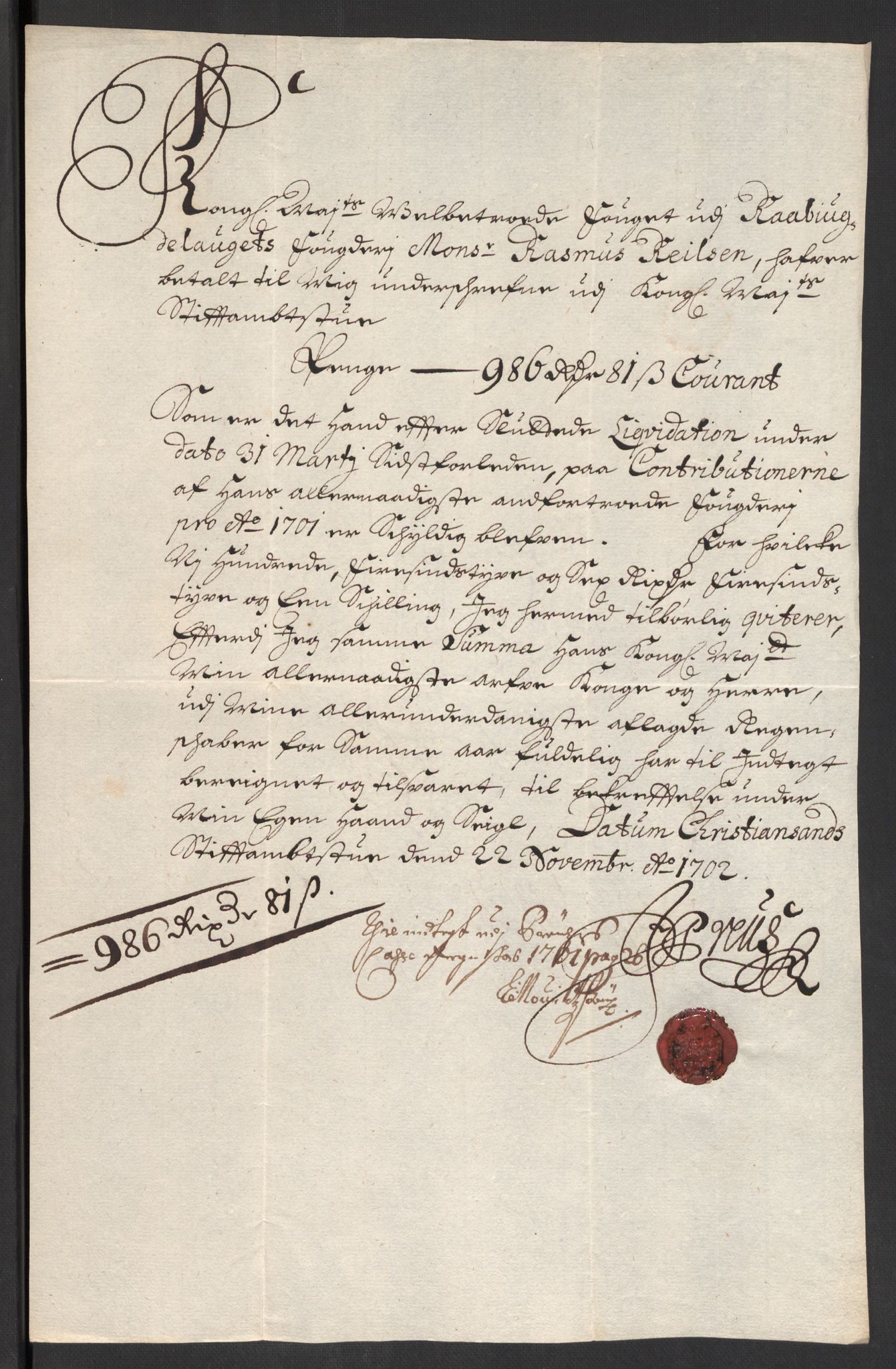 Rentekammeret inntil 1814, Reviderte regnskaper, Fogderegnskap, AV/RA-EA-4092/R40/L2447: Fogderegnskap Råbyggelag, 1703-1705, s. 205