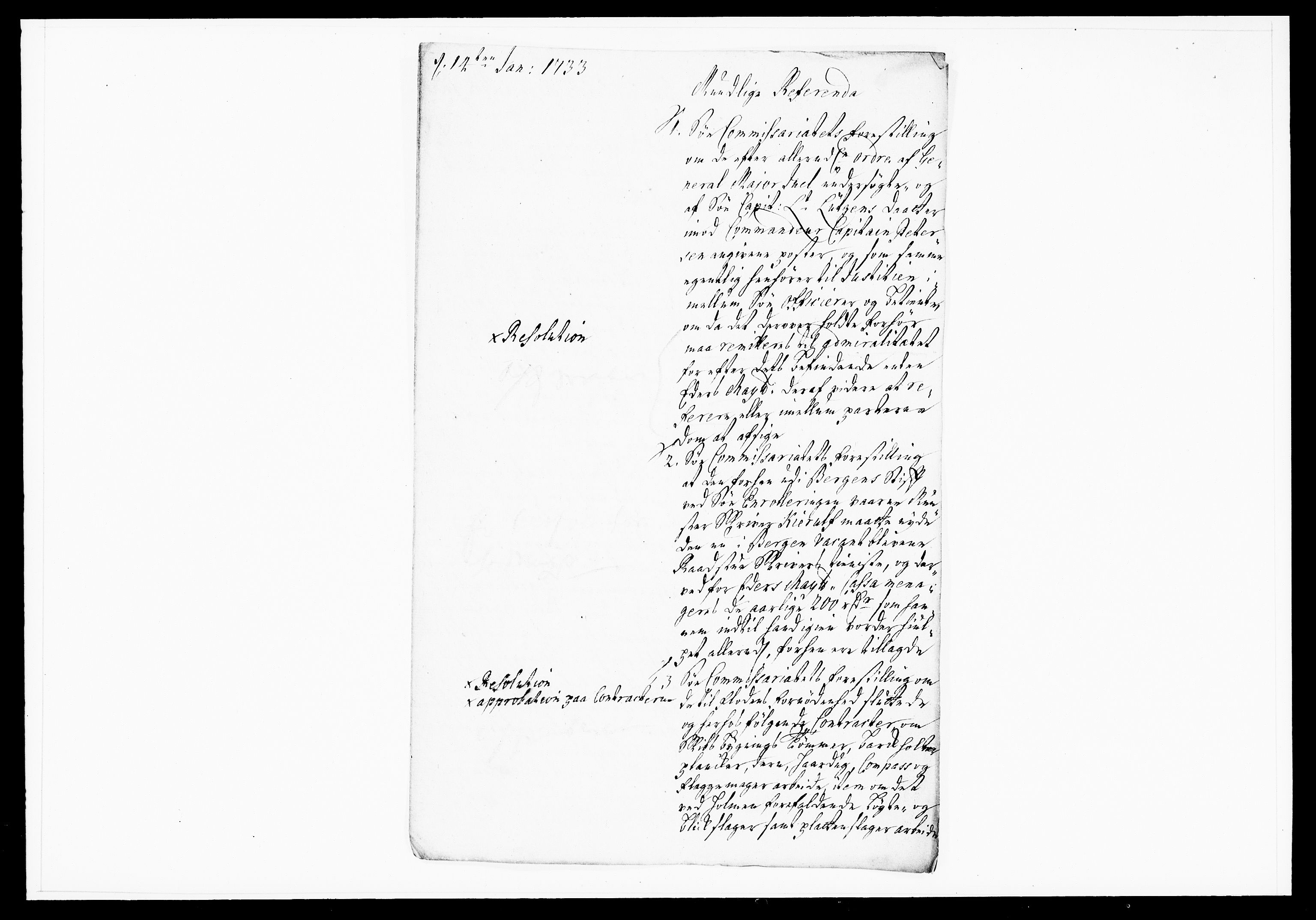 Krigskollegiet, Krigskancelliet, DRA/A-0006/-/1108-1113: Refererede sager, 1733, s. 14