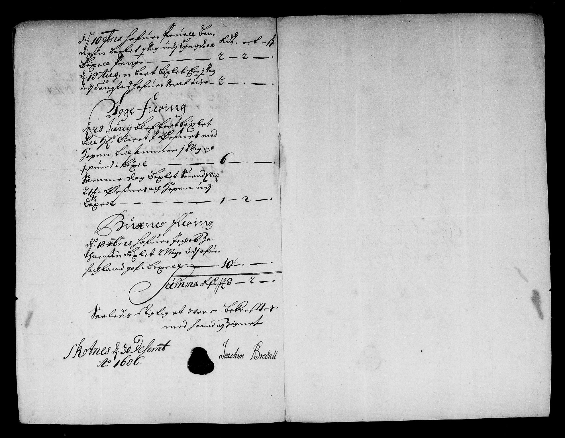 Rentekammeret inntil 1814, Reviderte regnskaper, Stiftamtstueregnskaper, Trondheim stiftamt og Nordland amt, AV/RA-EA-6044/R/Rg/L0085: Trondheim stiftamt og Nordland amt, 1686