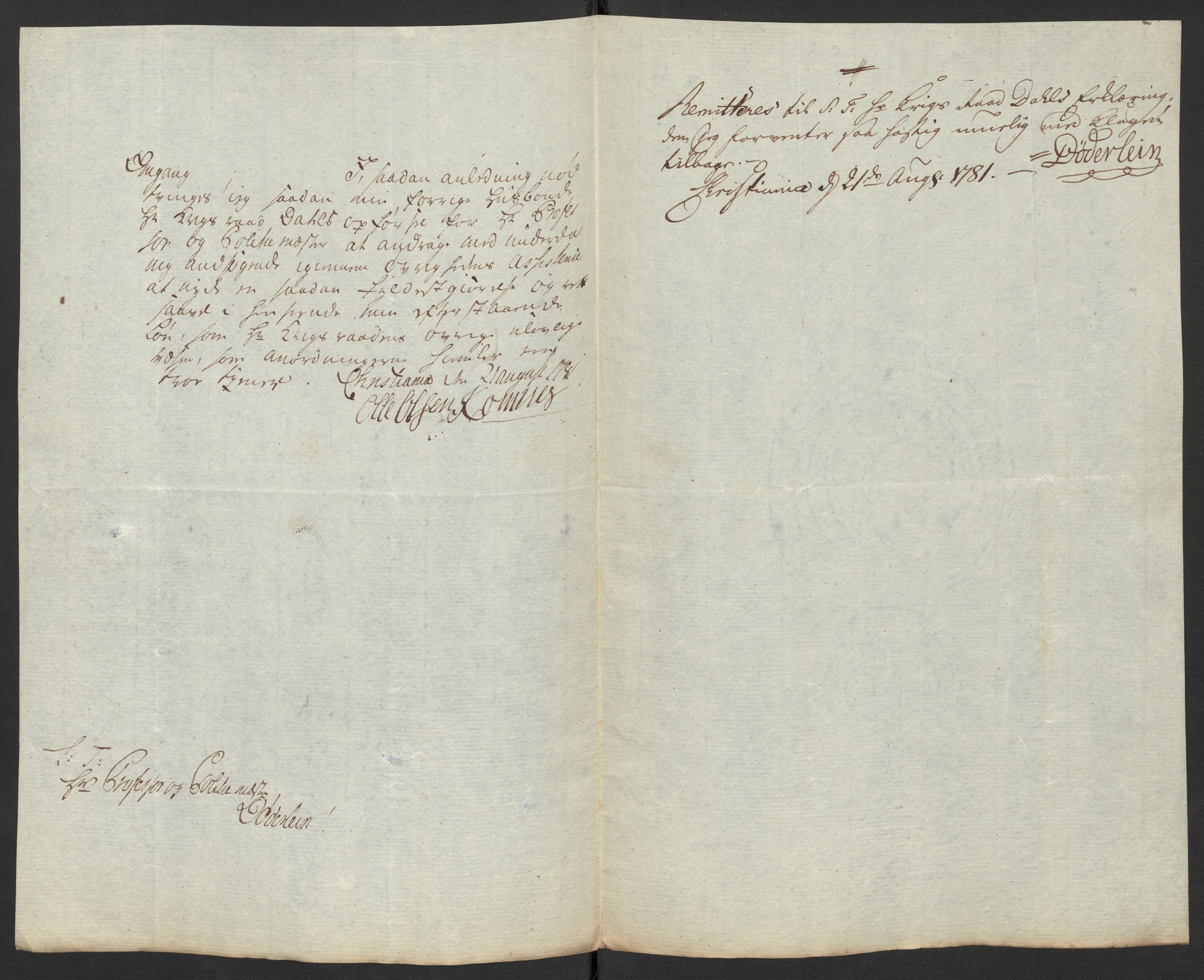 Oslo politidistrikt, AV/SAO-A-10085/D/Da/L0003: Innkomne brev, pro memoria m.v., 1781, s. 178