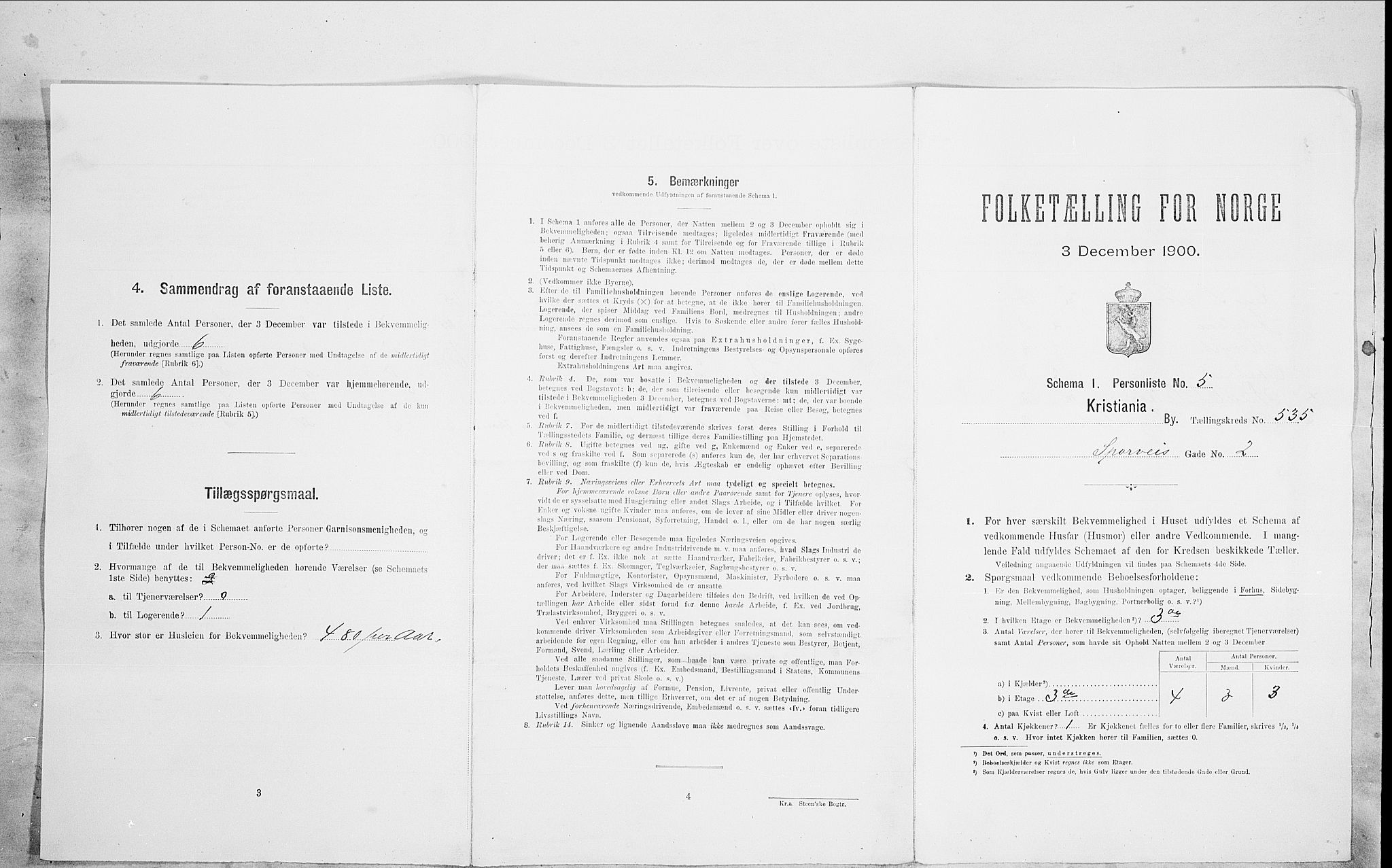 SAO, Folketelling 1900 for 0301 Kristiania kjøpstad, 1900, s. 88966