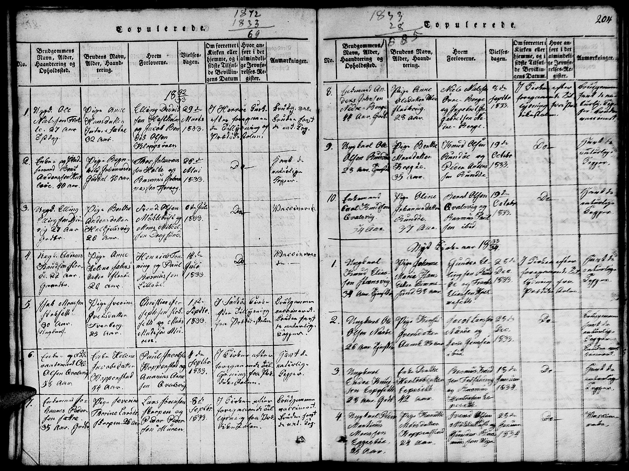 Ministerialprotokoller, klokkerbøker og fødselsregistre - Møre og Romsdal, AV/SAT-A-1454/507/L0078: Klokkerbok nr. 507C01, 1816-1840, s. 204