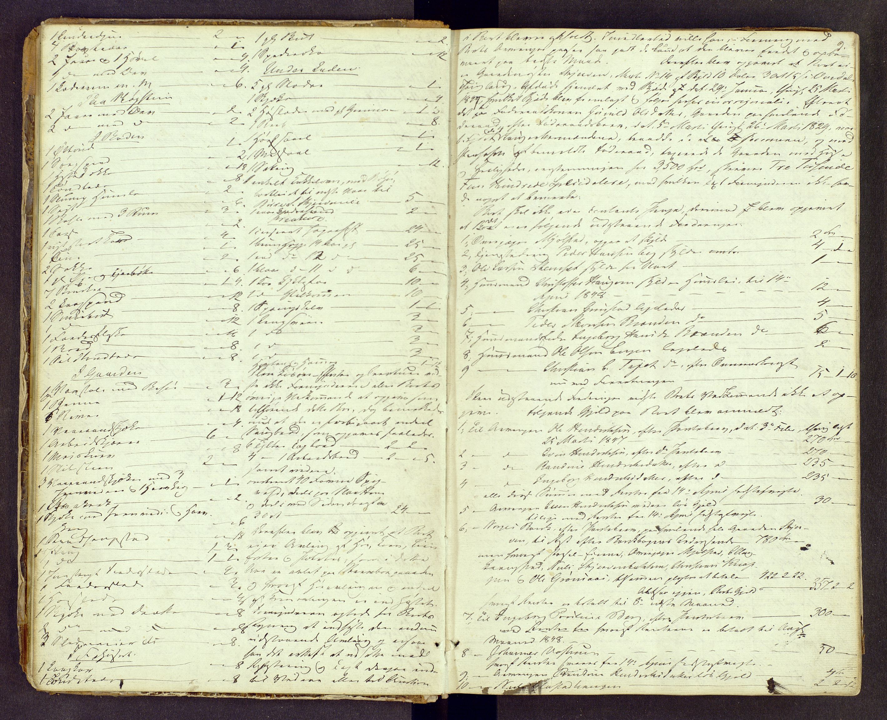 Toten tingrett, AV/SAH-TING-006/J/Jc/L0005: Skifteregistreringsprotokoll - Vardal, 1846-1875, s. 8b-9a