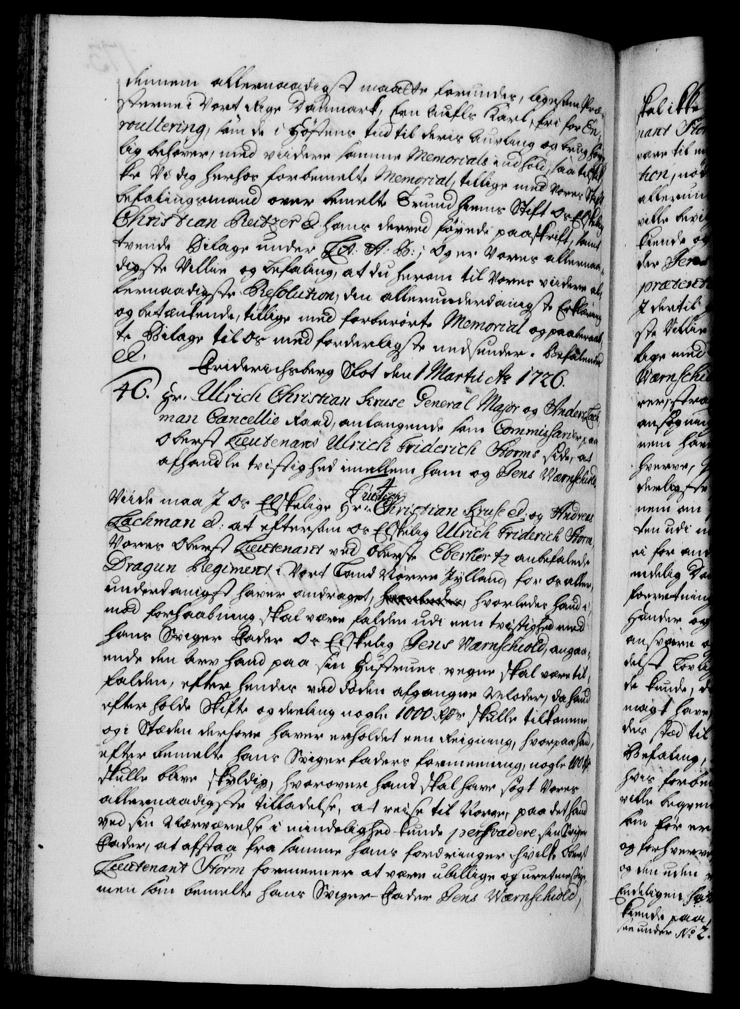 Danske Kanselli 1572-1799, AV/RA-EA-3023/F/Fc/Fca/Fcab/L0023: Norske tegnelser, 1725-1727, s. 173b