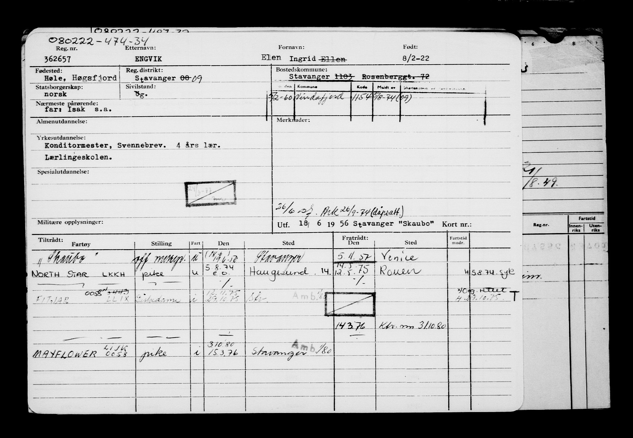 Direktoratet for sjømenn, AV/RA-S-3545/G/Gb/L0202: Hovedkort, 1922, s. 703