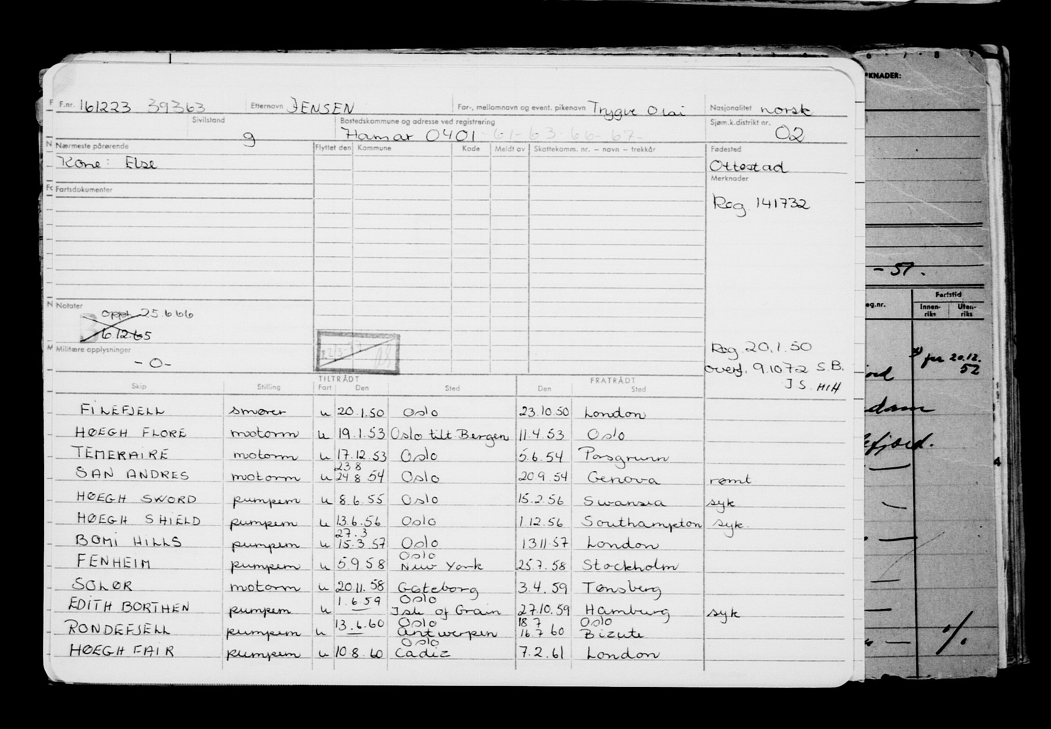 Direktoratet for sjømenn, AV/RA-S-3545/G/Gb/L0225: Hovedkort, 1923, s. 736