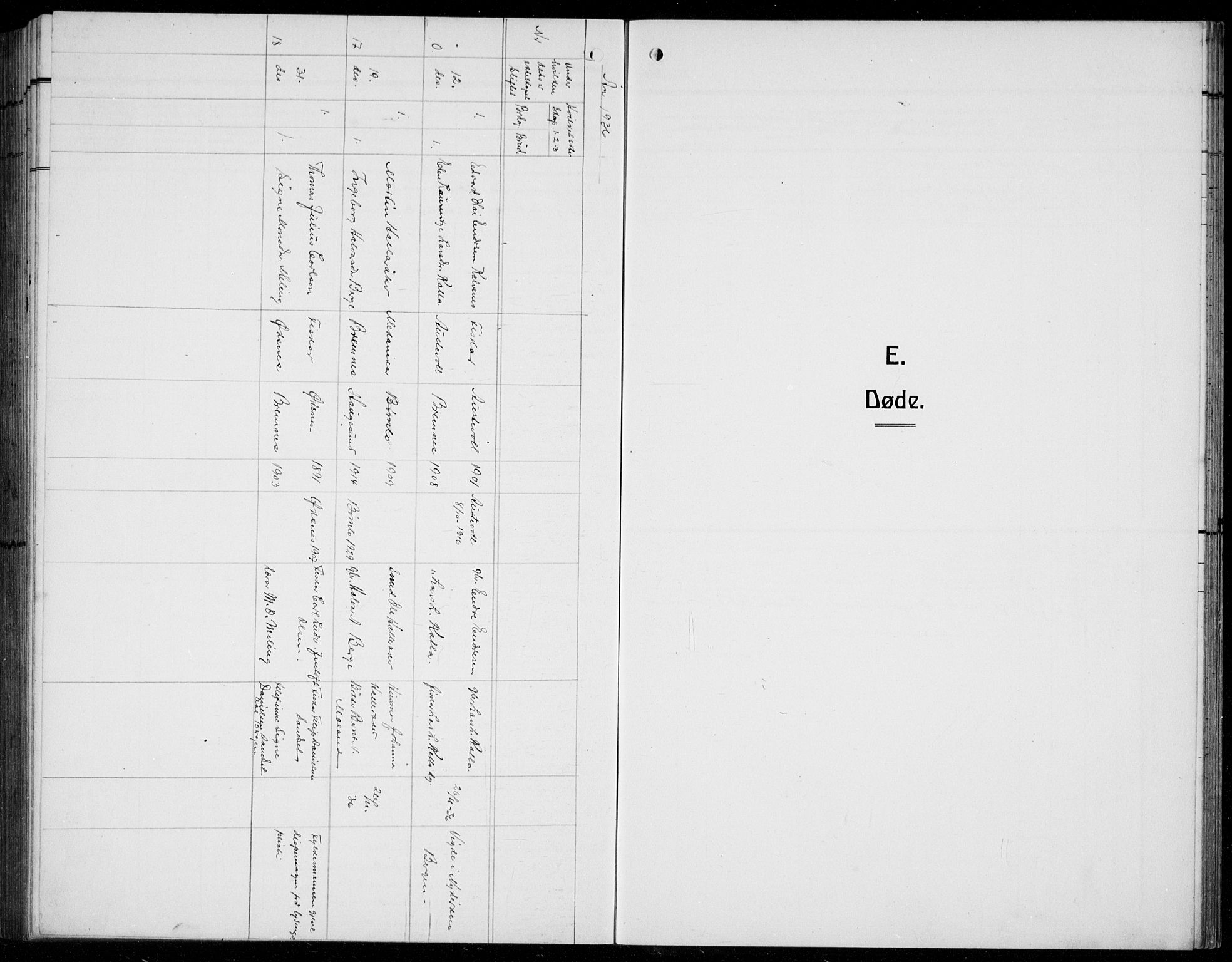 Finnås sokneprestembete, AV/SAB-A-99925/H/Ha/Hab/Habb/L0006: Klokkerbok nr. B 6, 1920-1936