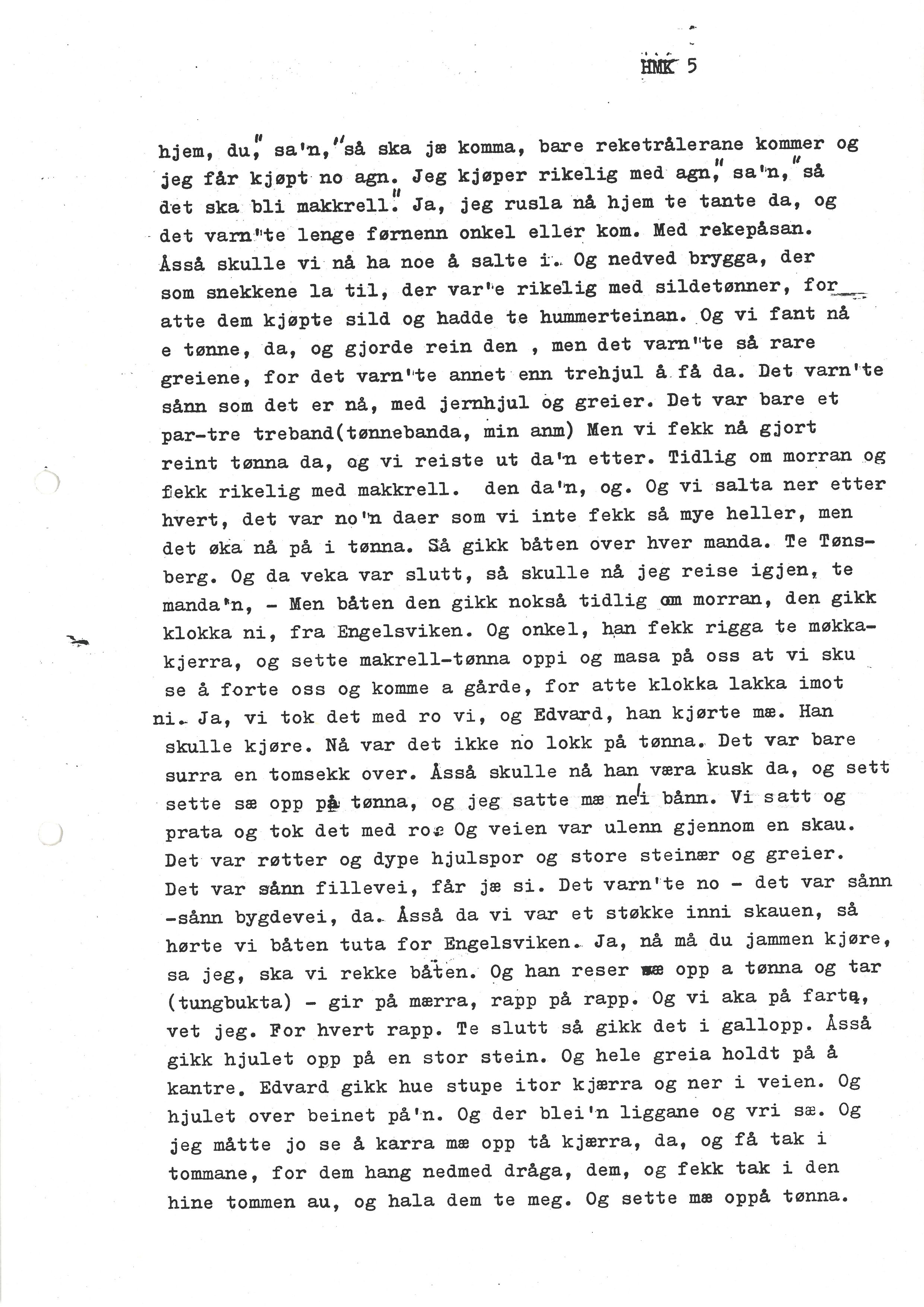 Sa 16 - Folkemusikk fra Vestfold, Gjerdesamlingen, VEMU/A-1868/I/L0001: Informantregister med intervjunedtegnelser, 1979-1986