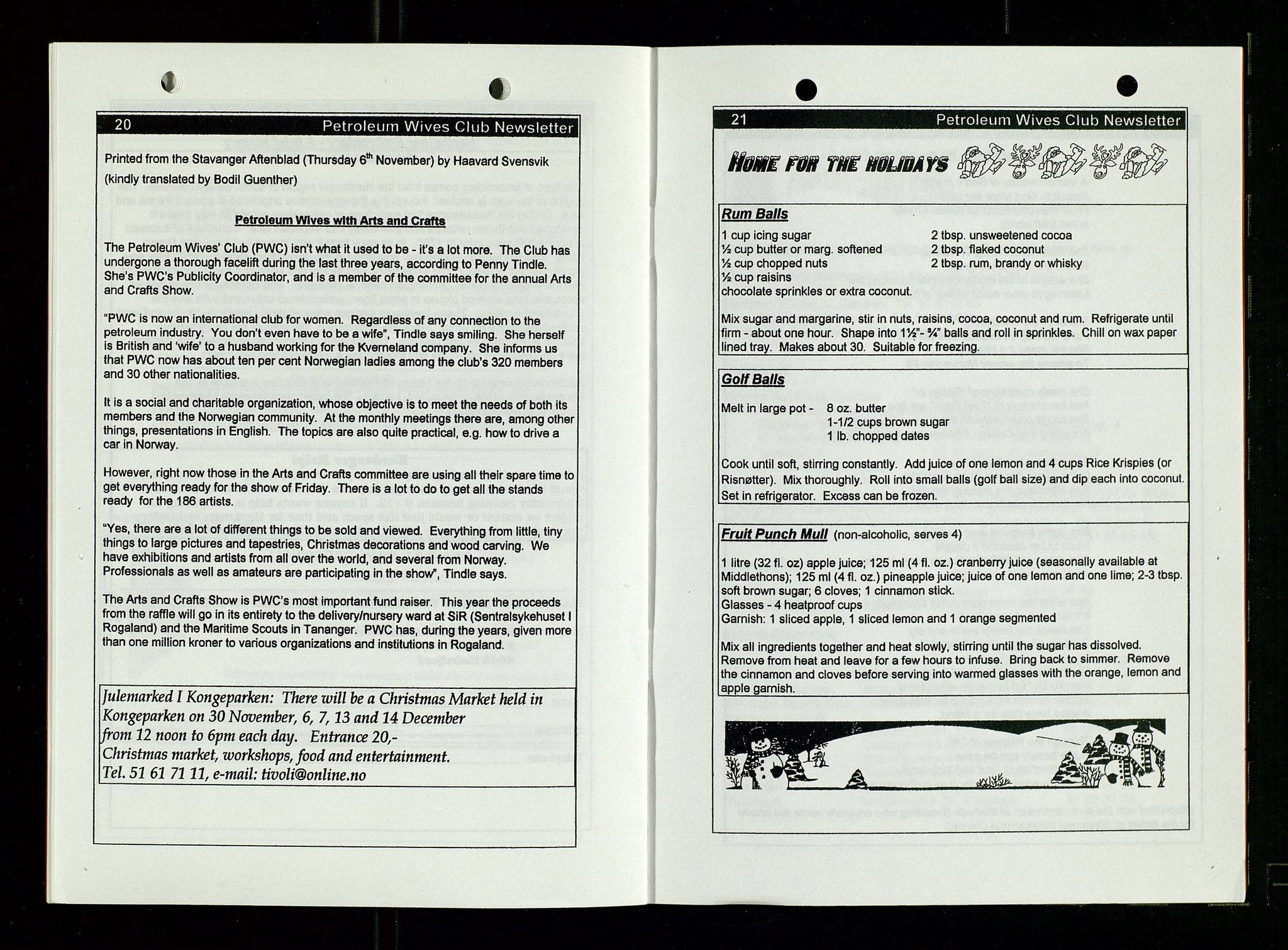 PA 1547 - Petroleum Wives Club, AV/SAST-A-101974/X/Xa/L0004: Newsletter, 1995-1997