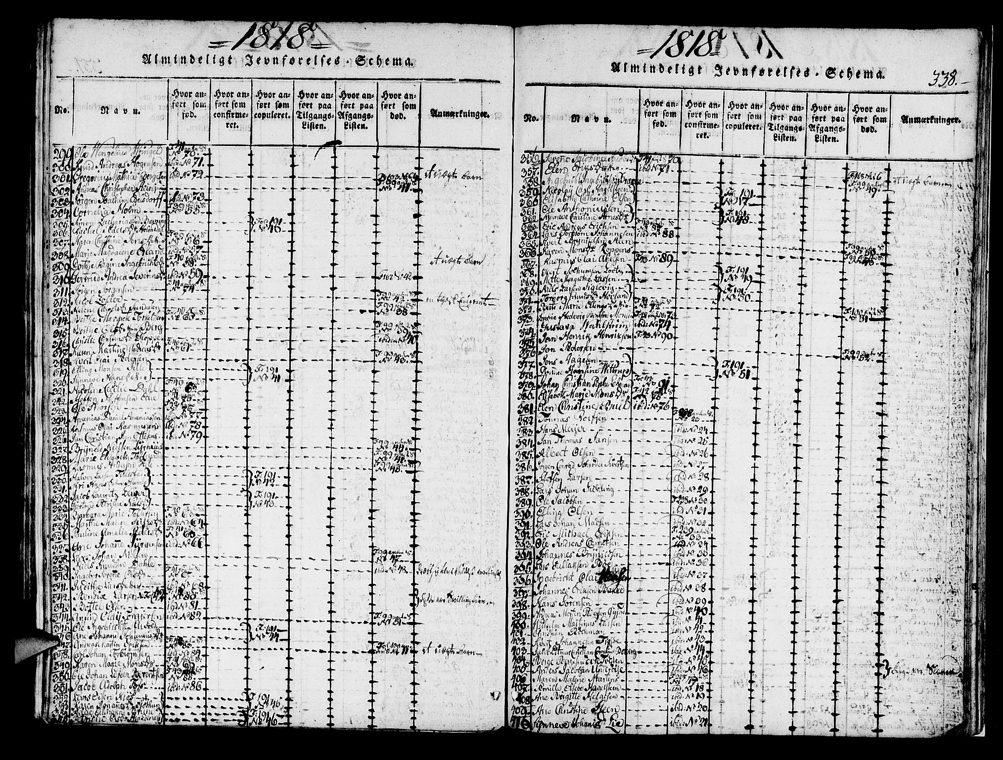 Korskirken sokneprestembete, AV/SAB-A-76101/H/Haa/L0013: Ministerialbok nr. A 13, 1815-1822, s. 338