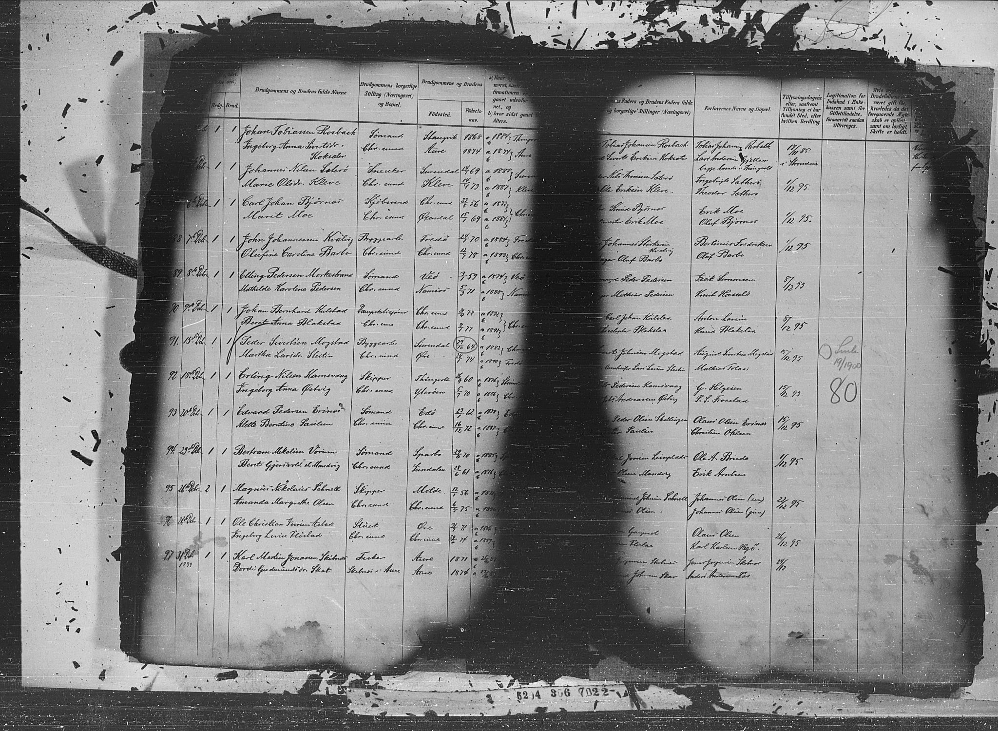 Ministerialprotokoller, klokkerbøker og fødselsregistre - Møre og Romsdal, AV/SAT-A-1454/572/L0854: Ministerialbok nr. 572A17, 1880-1905, s. 80