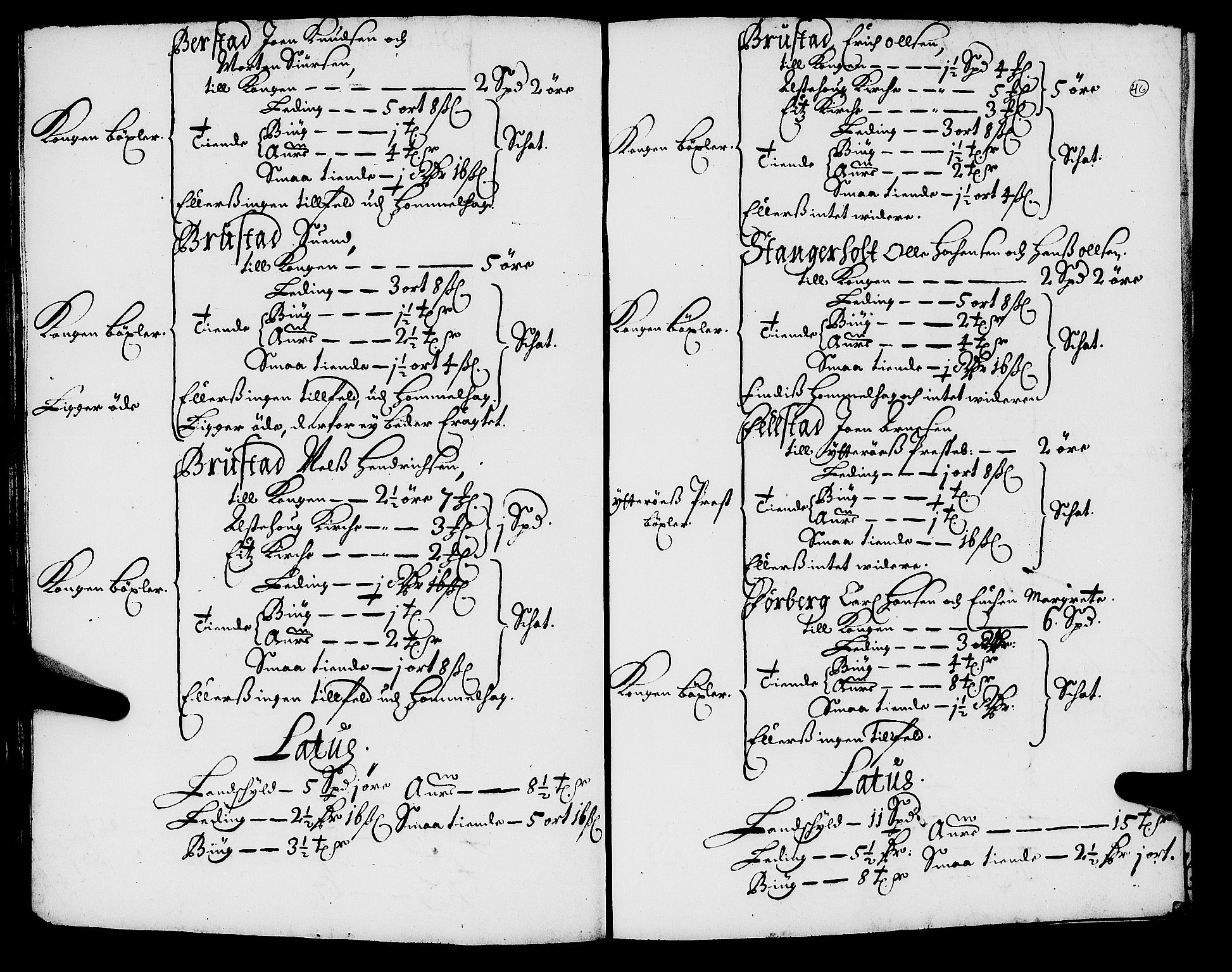 Rentekammeret inntil 1814, Realistisk ordnet avdeling, AV/RA-EA-4070/N/Nb/Nba/L0055: Inderøy len, 1668, s. 45b-46a