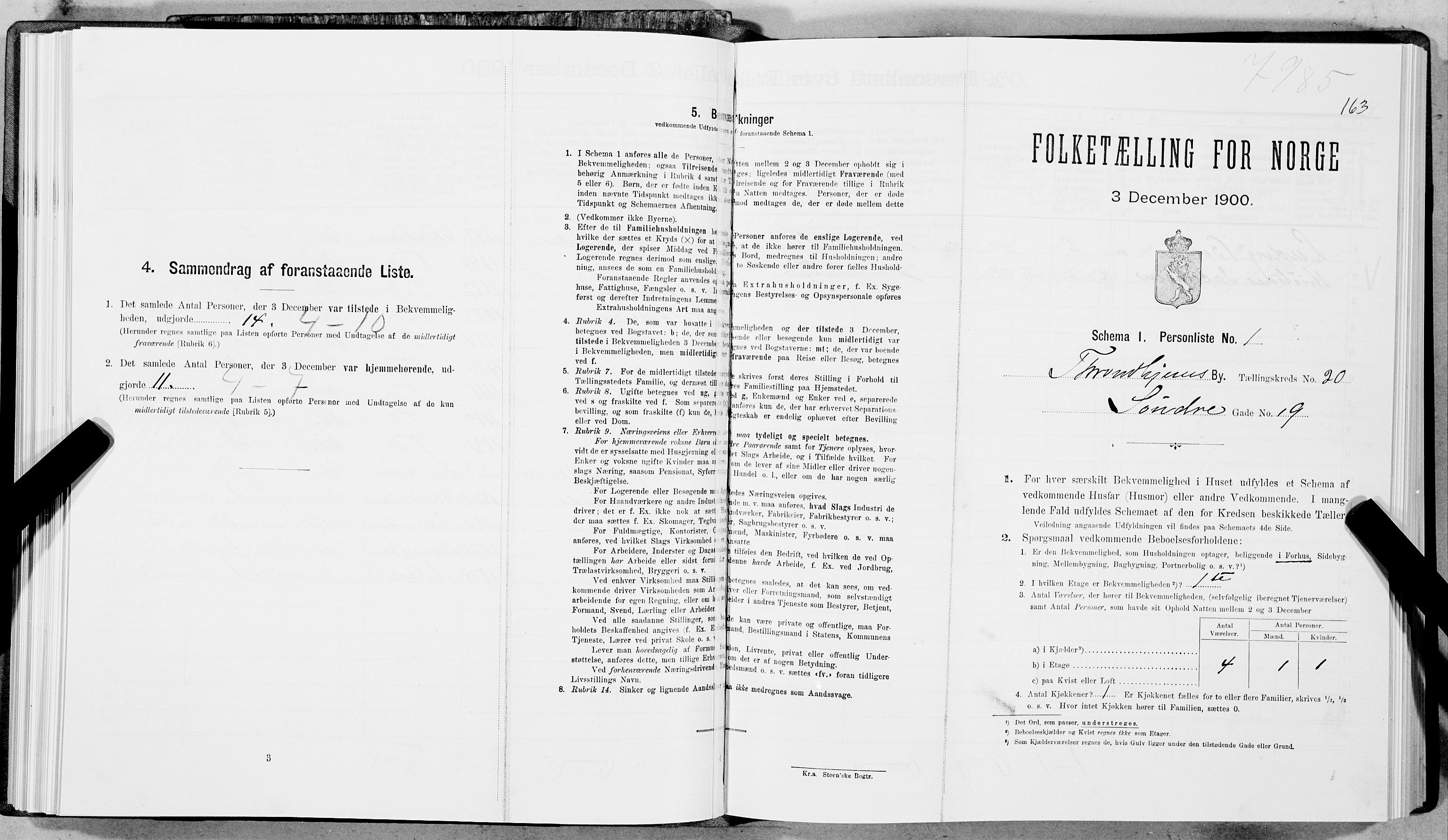 SAT, Folketelling 1900 for 1601 Trondheim kjøpstad, 1900, s. 3227