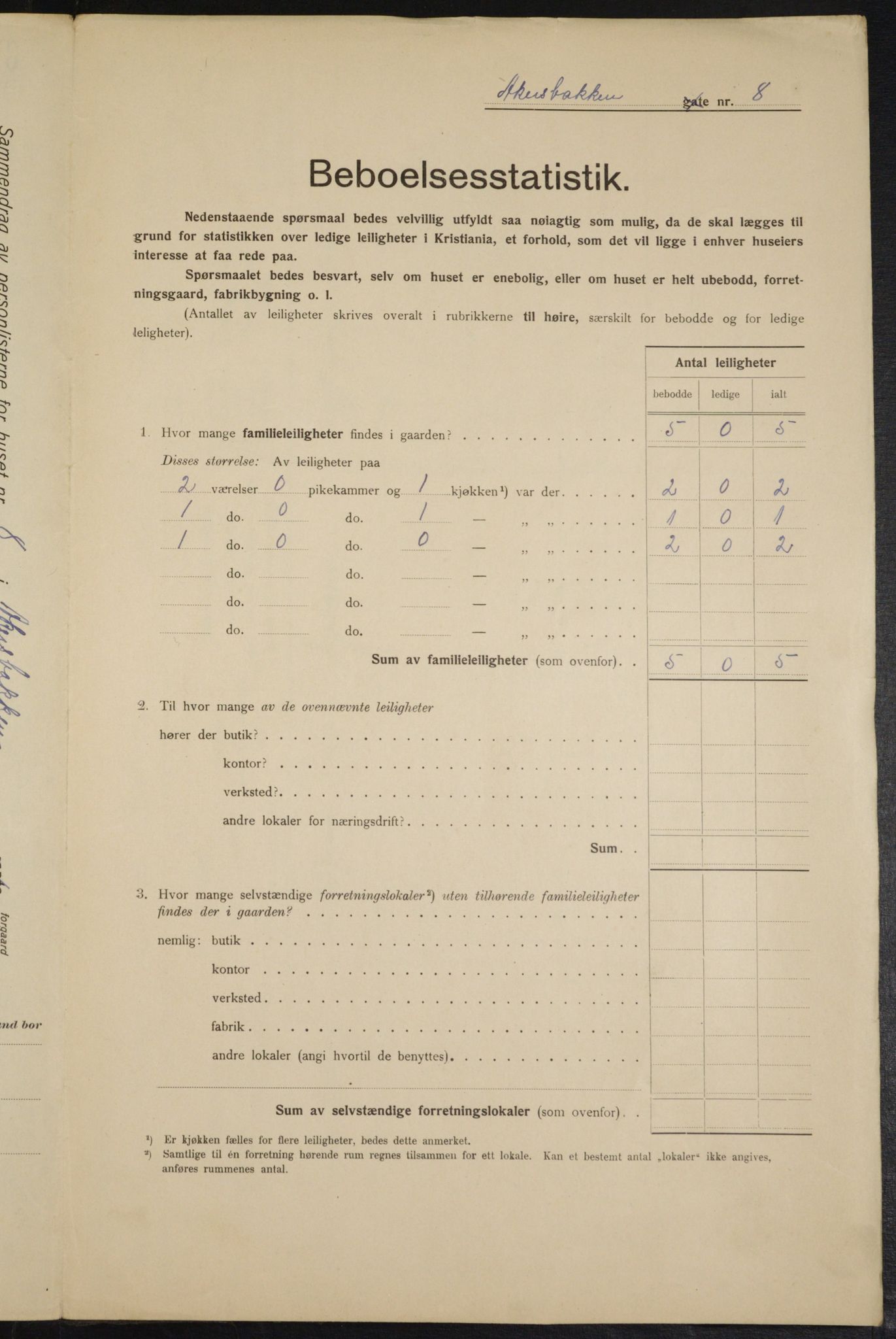 OBA, Kommunal folketelling 1.2.1915 for Kristiania, 1915, s. 29