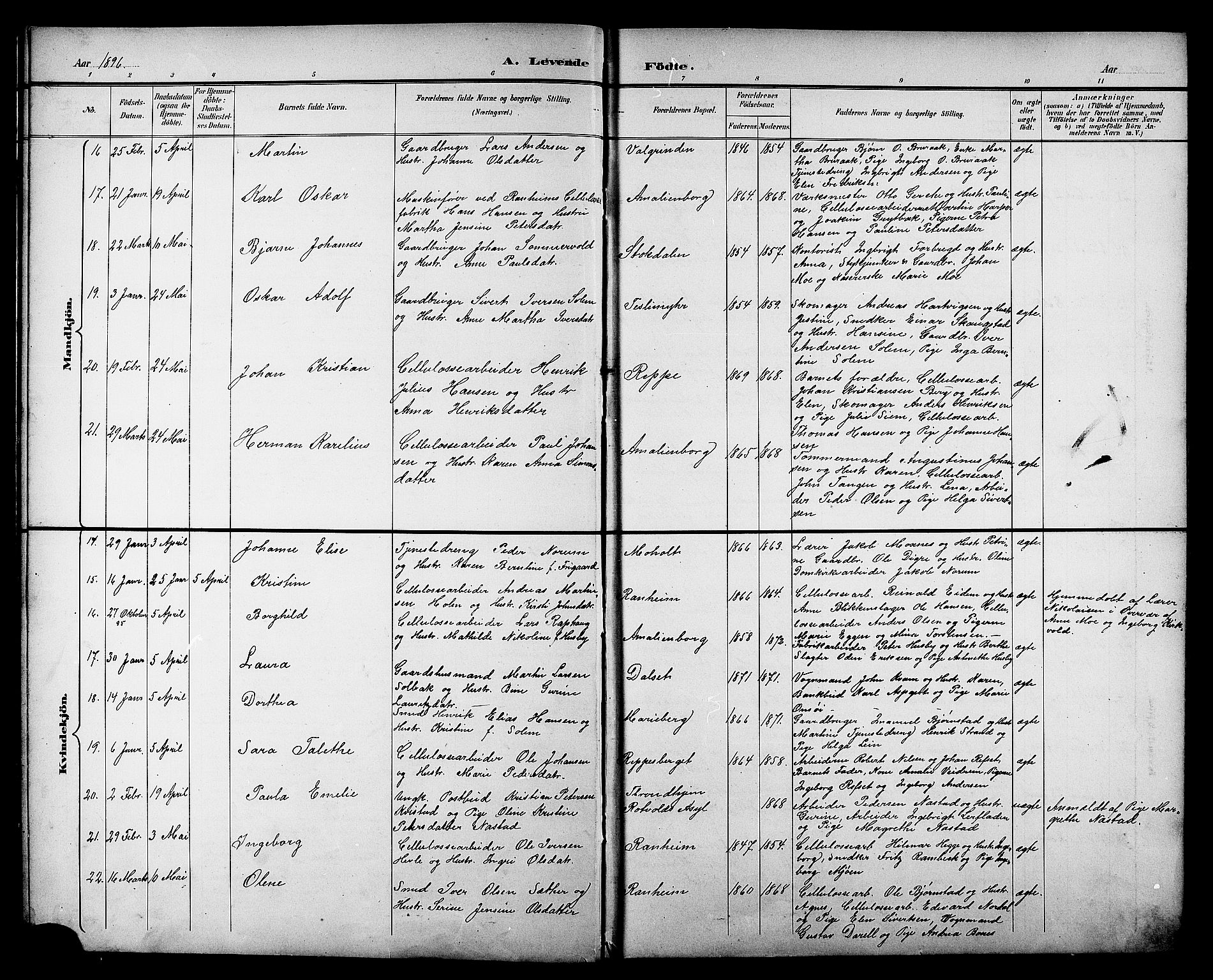 Ministerialprotokoller, klokkerbøker og fødselsregistre - Sør-Trøndelag, AV/SAT-A-1456/606/L0313: Klokkerbok nr. 606C09, 1895-1910
