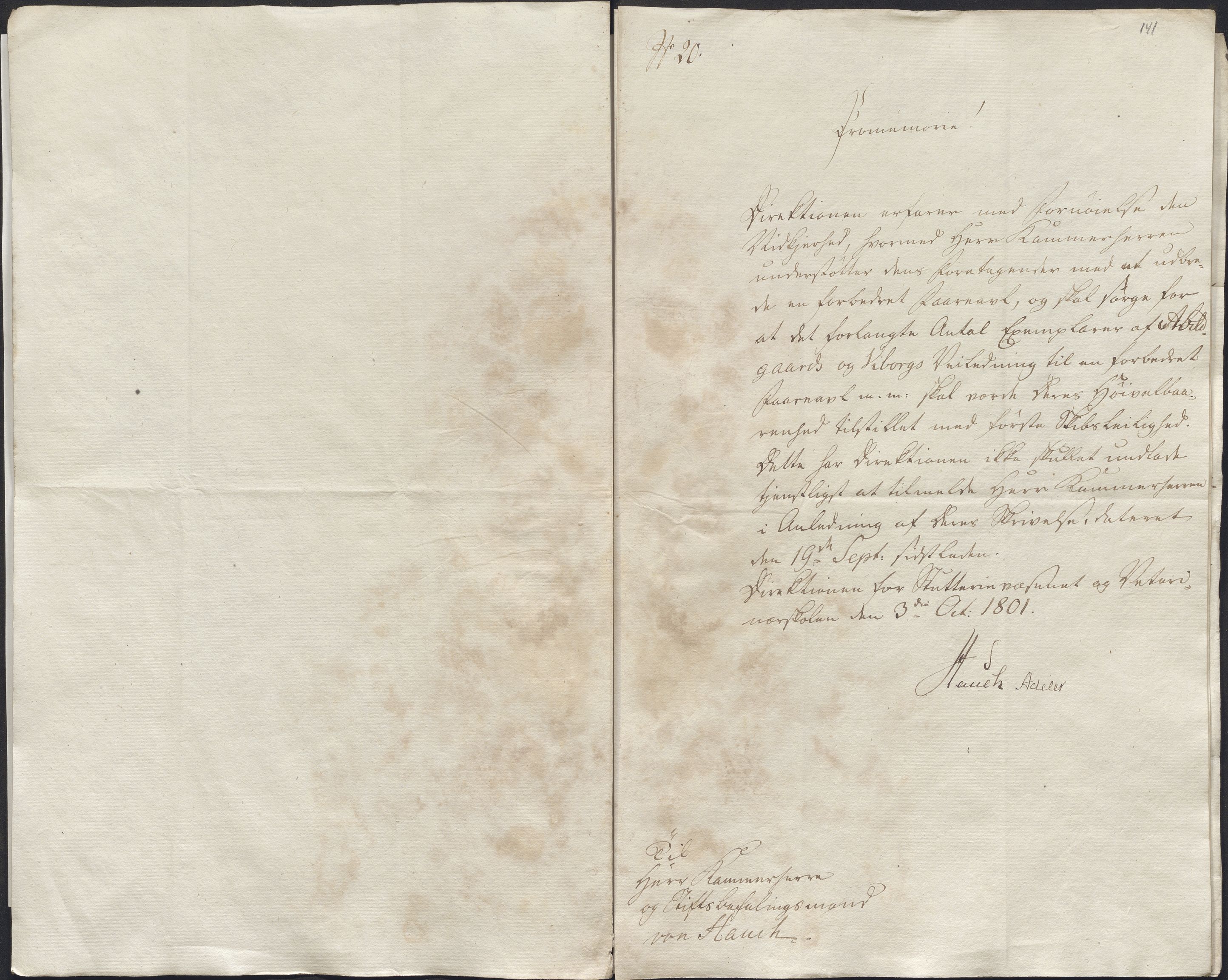 Stiftamtmannen i Bergen, AV/SAB-A-100006/E/Ea/0164 / Lnr. 552 - Direksjonen for Stutterivesenet og Veterinærskolen, 1799-1813, s. 14