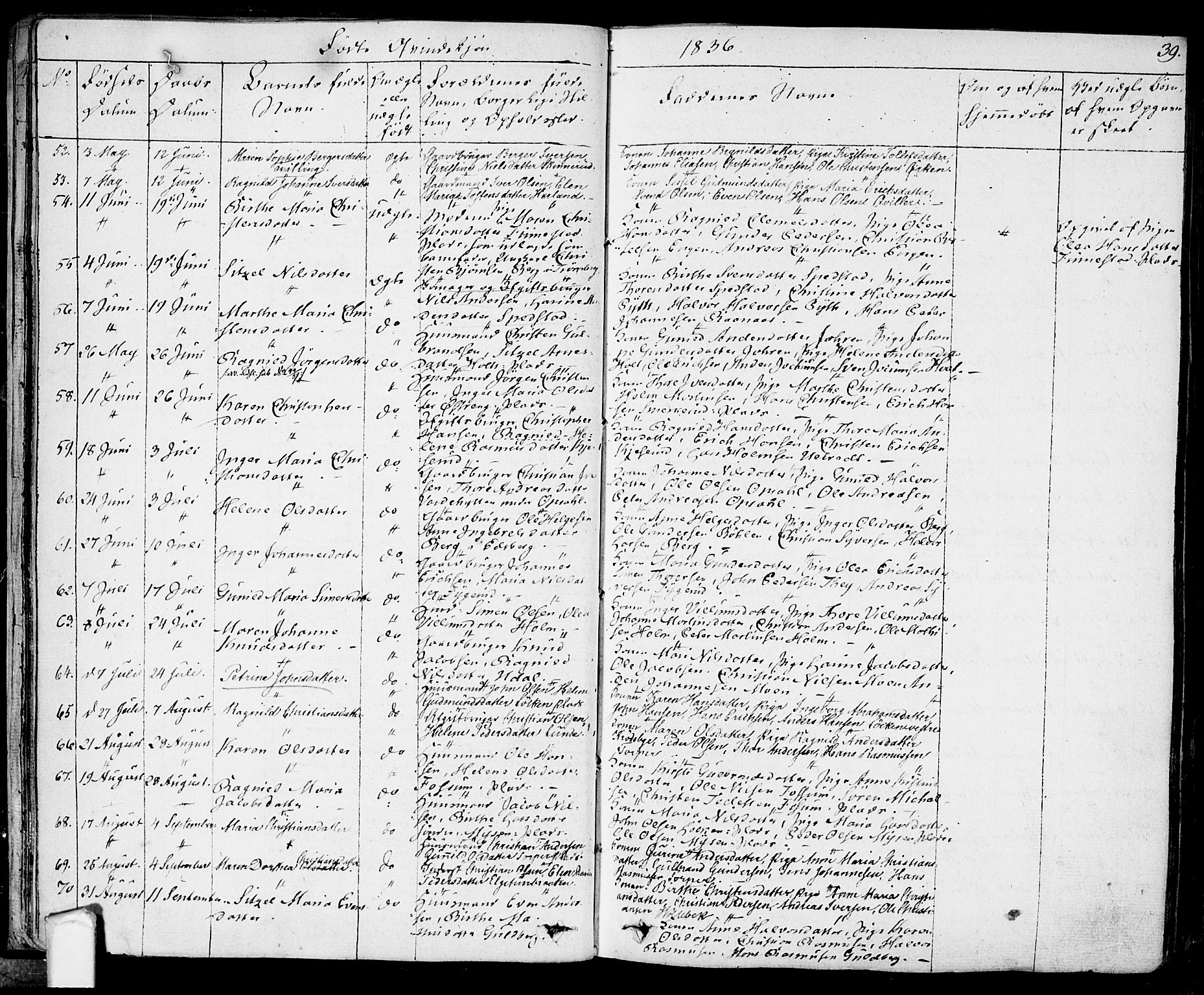 Eidsberg prestekontor Kirkebøker, AV/SAO-A-10905/F/Fa/L0008: Ministerialbok nr. I 8, 1832-1848, s. 39