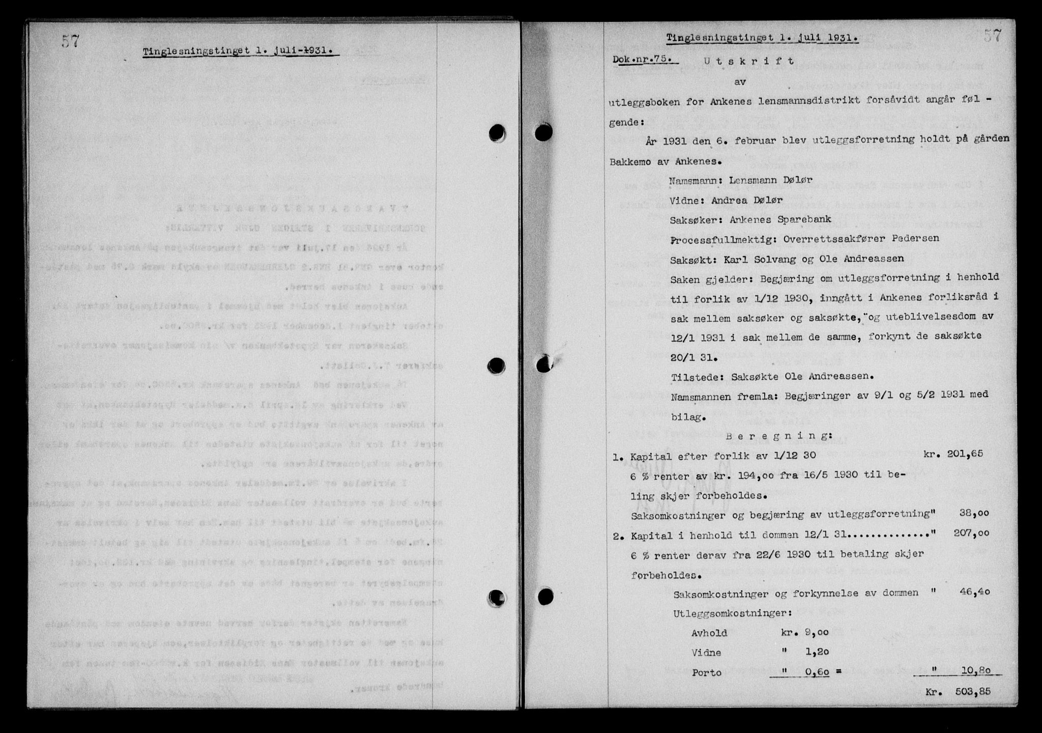 Steigen og Ofoten sorenskriveri, SAT/A-0030/1/2/2C/L0019: Pantebok nr. 22, 1931-1931, Tingl.dato: 01.07.1931