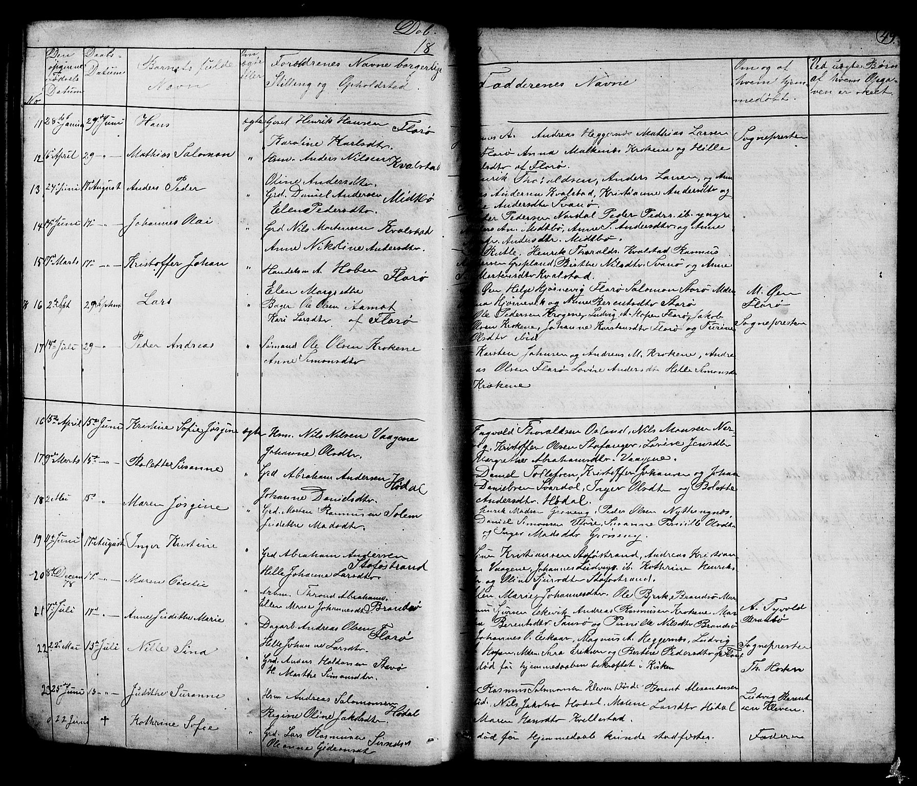 Kinn sokneprestembete, AV/SAB-A-80801/H/Hab/Habc/L0002: Klokkerbok nr. C 2, 1869-1918, s. 49