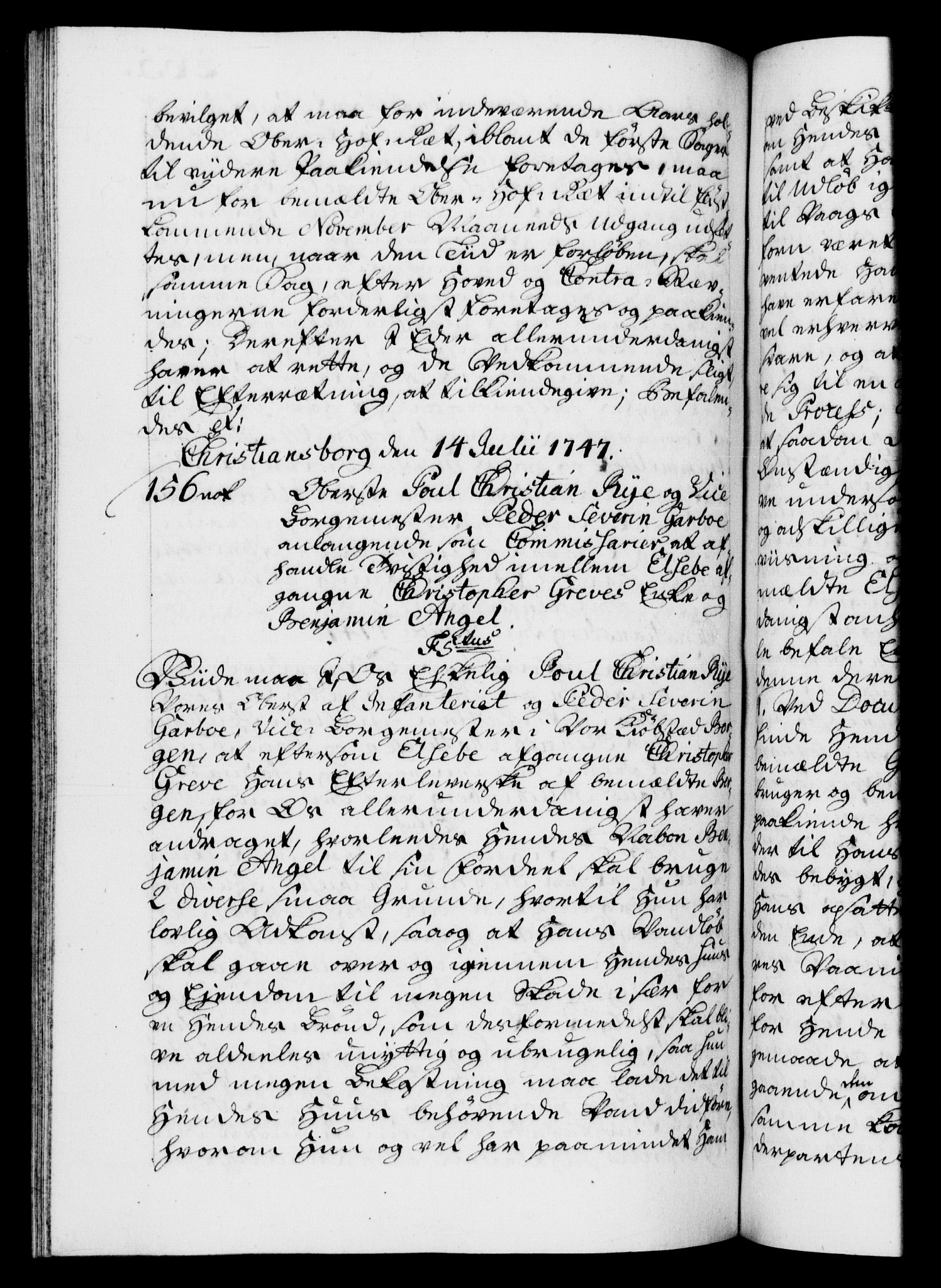 Danske Kanselli 1572-1799, AV/RA-EA-3023/F/Fc/Fca/Fcab/L0031: Norske tegnelser, 1746-1748, s. 265b
