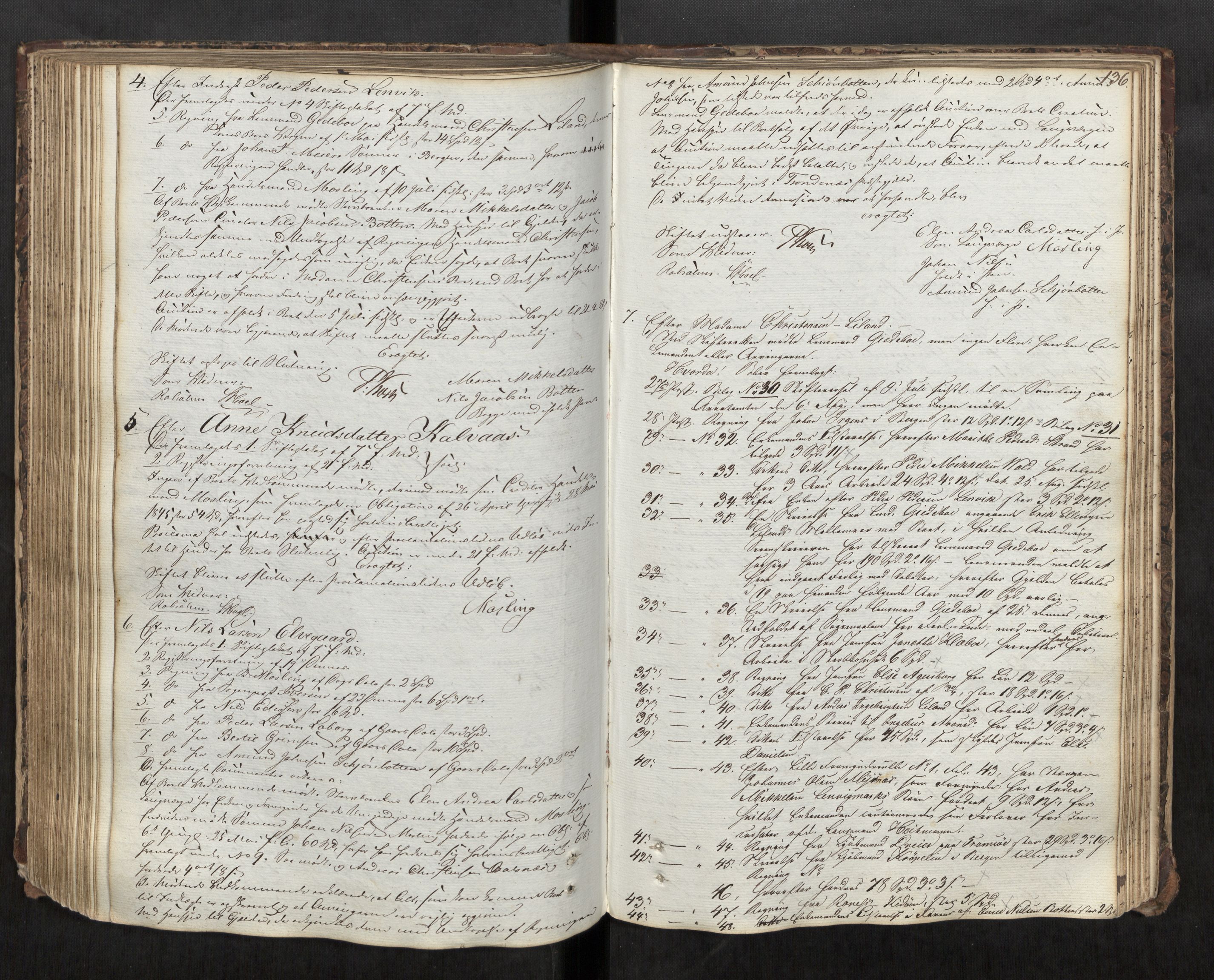 Salten sorenskriveri, AV/SAT-A-4578/1/3/3B/L0004: Skiftebehandlingsprotokoll, 1846-1851, s. 136