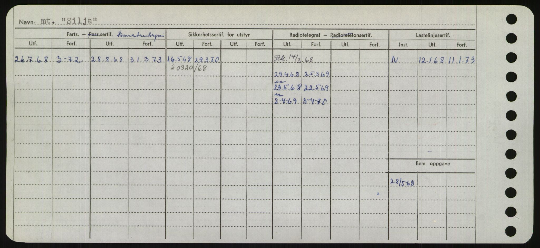 Sjøfartsdirektoratet med forløpere, Skipsmålingen, RA/S-1627/H/Hd/L0033: Fartøy, Sevi-Sjø, s. 142