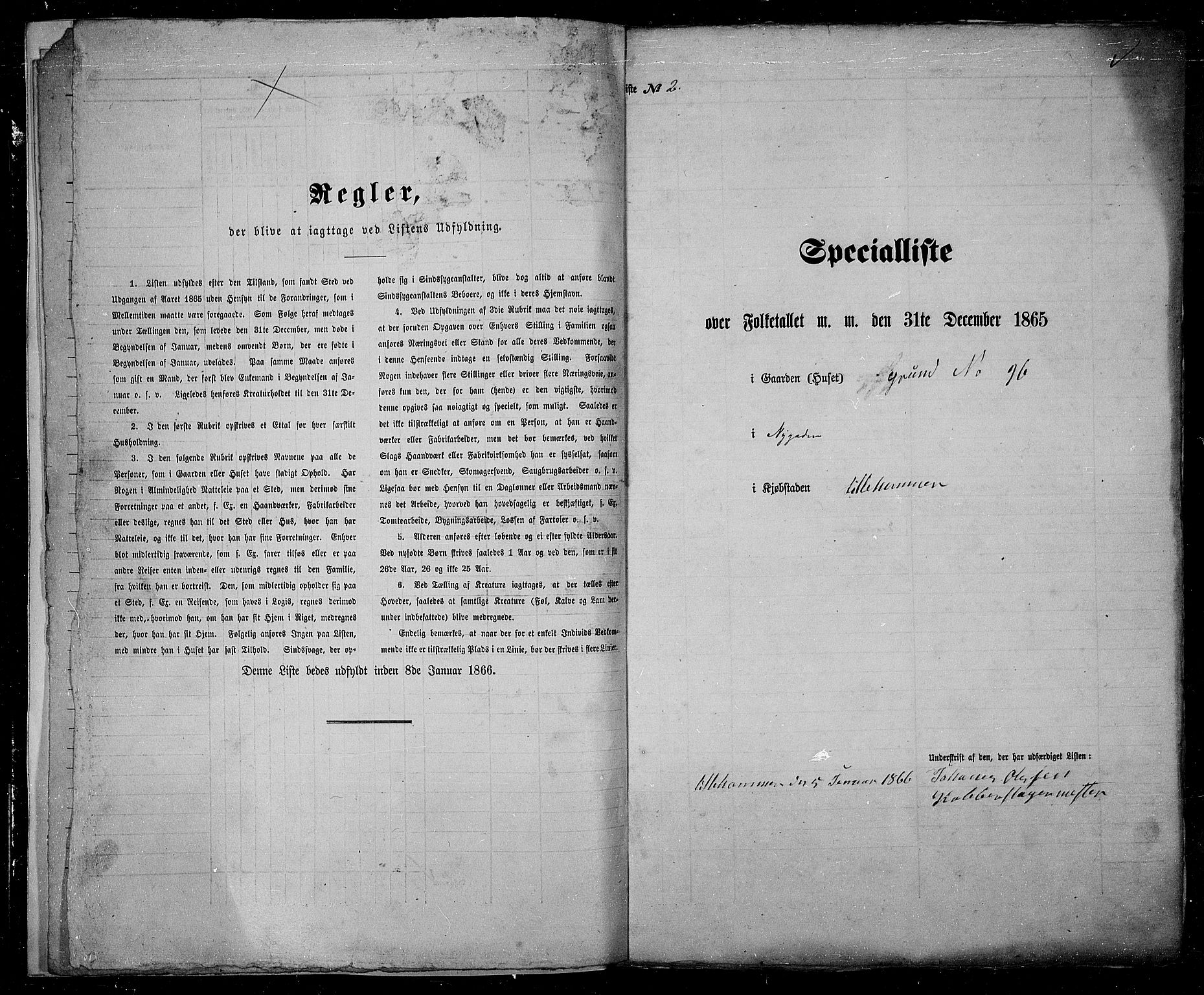 RA, Folketelling 1865 for 0501B Fåberg prestegjeld, Lillehammer kjøpstad, 1865, s. 10