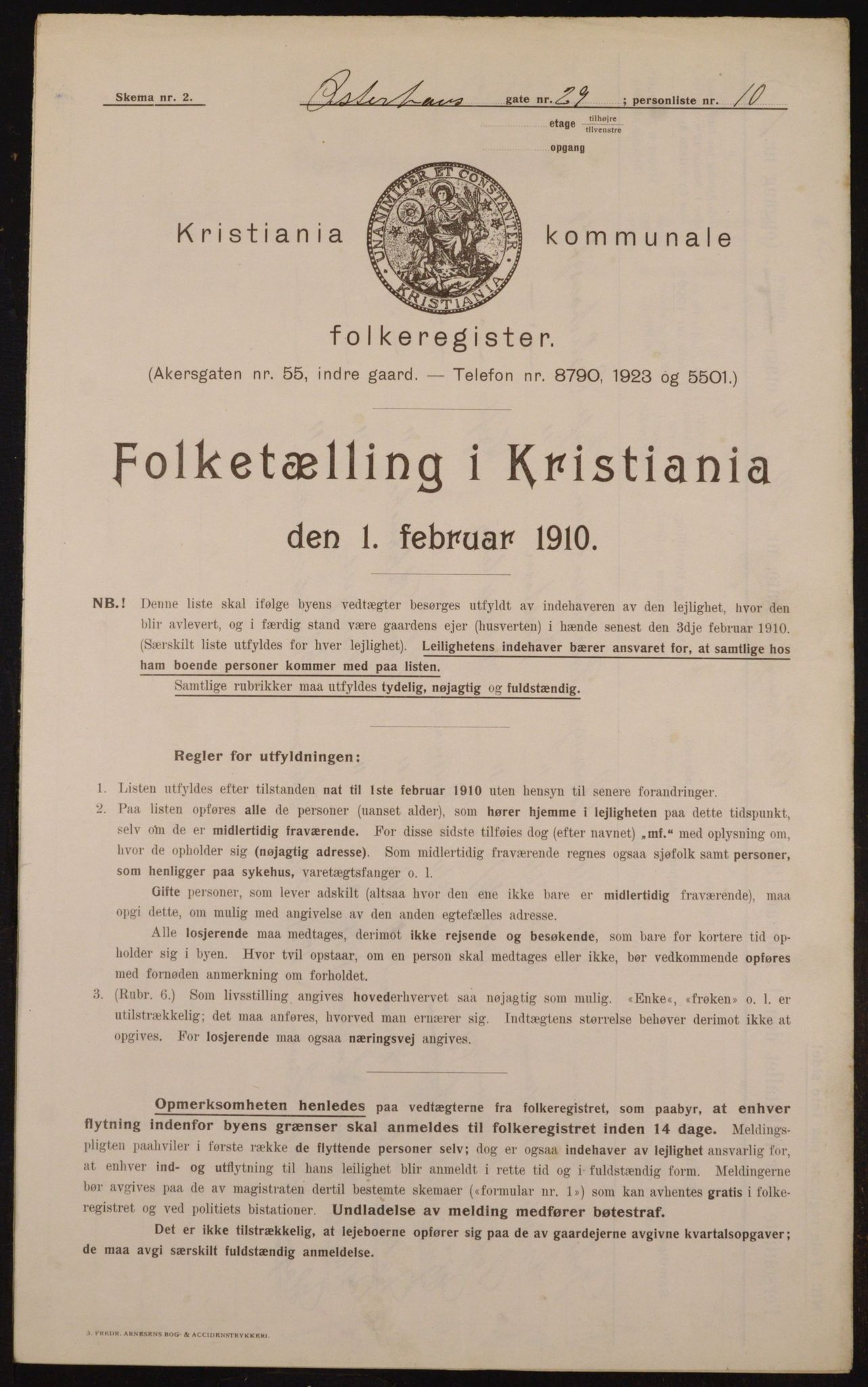 OBA, Kommunal folketelling 1.2.1910 for Kristiania, 1910, s. 74770