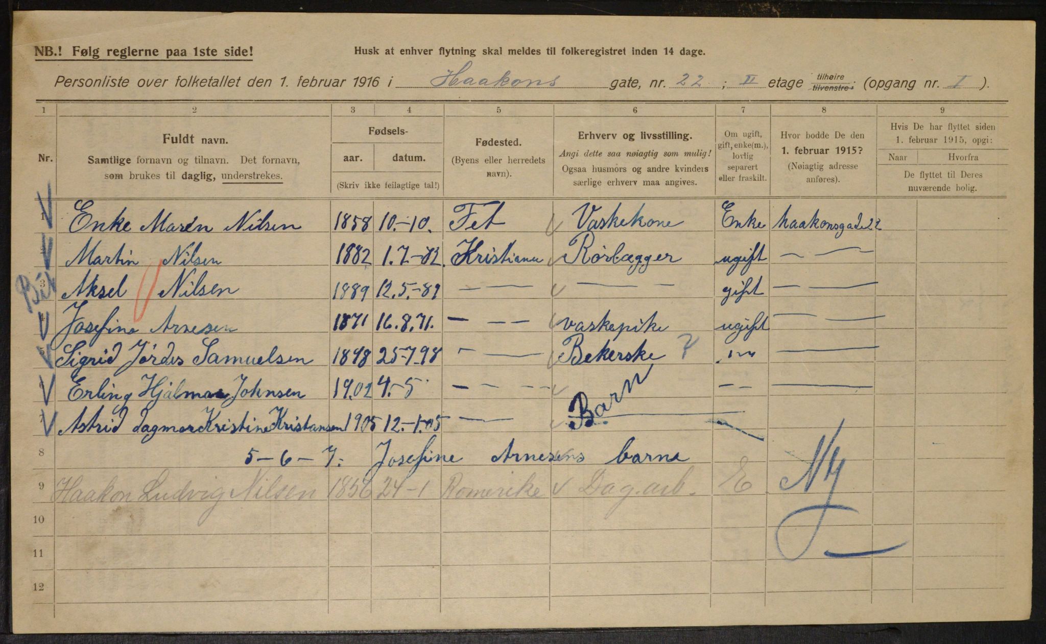OBA, Kommunal folketelling 1.2.1916 for Kristiania, 1916, s. 43792