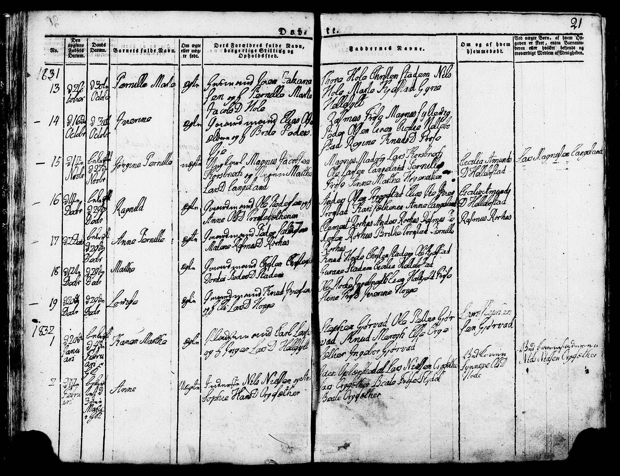 Ministerialprotokoller, klokkerbøker og fødselsregistre - Møre og Romsdal, SAT/A-1454/517/L0221: Ministerialbok nr. 517A01, 1827-1858, s. 21