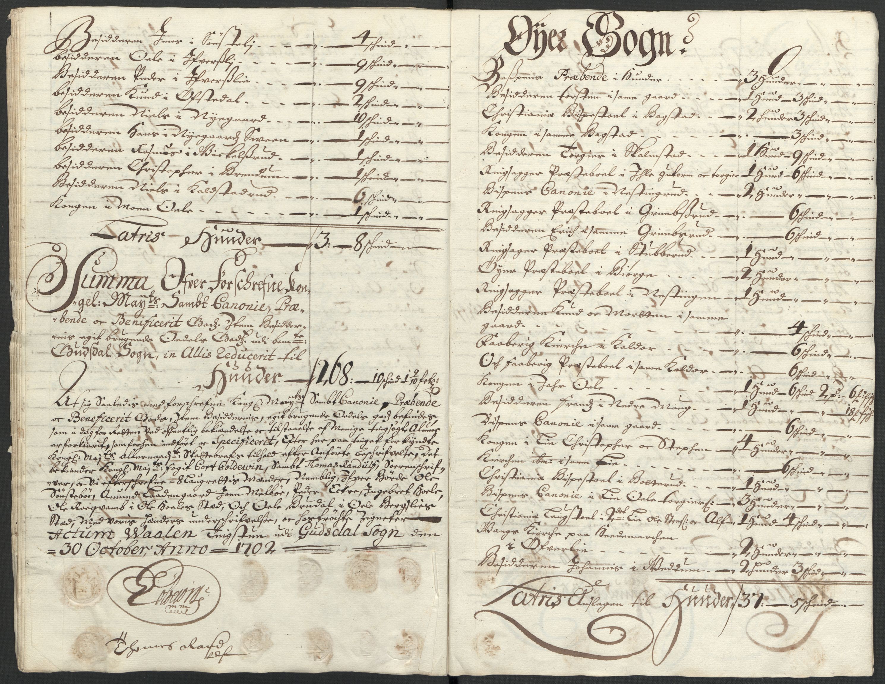 Rentekammeret inntil 1814, Reviderte regnskaper, Fogderegnskap, AV/RA-EA-4092/R17/L1175: Fogderegnskap Gudbrandsdal, 1702, s. 160