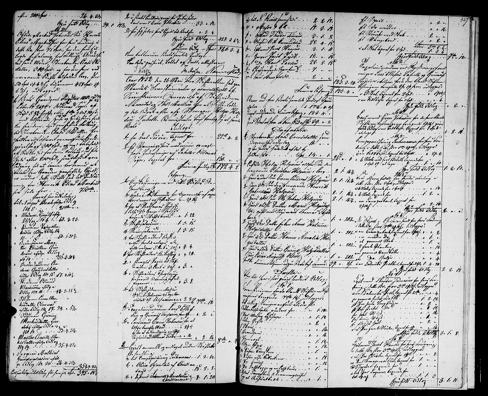 Mandal sorenskriveri, SAK/1221-0005/001/H/Hc/L0093: Skifteutlodningsprotokoll nr 2 med register, 1843-1852, s. 426b-427a