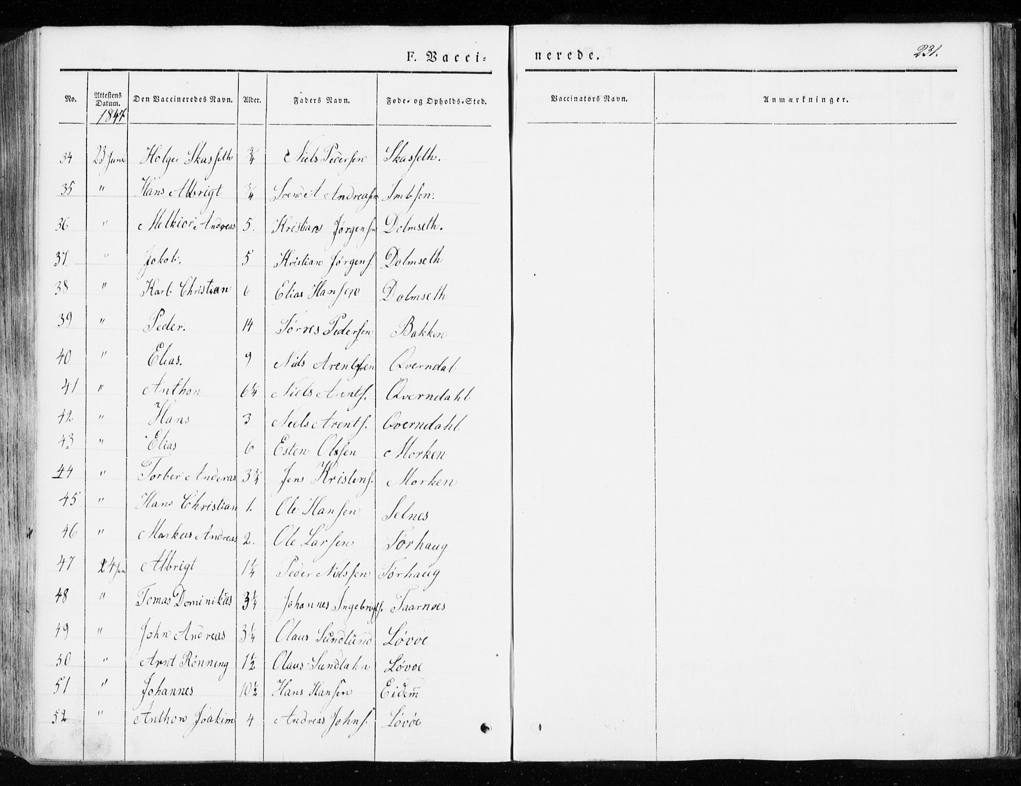 Ministerialprotokoller, klokkerbøker og fødselsregistre - Sør-Trøndelag, AV/SAT-A-1456/655/L0677: Ministerialbok nr. 655A06, 1847-1860, s. 231