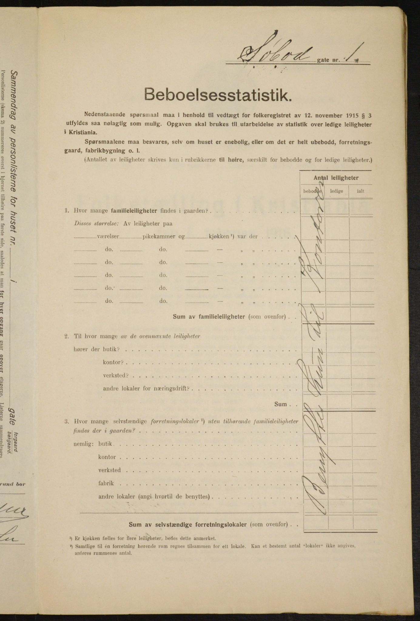 OBA, Kommunal folketelling 1.2.1916 for Kristiania, 1916, s. 116334