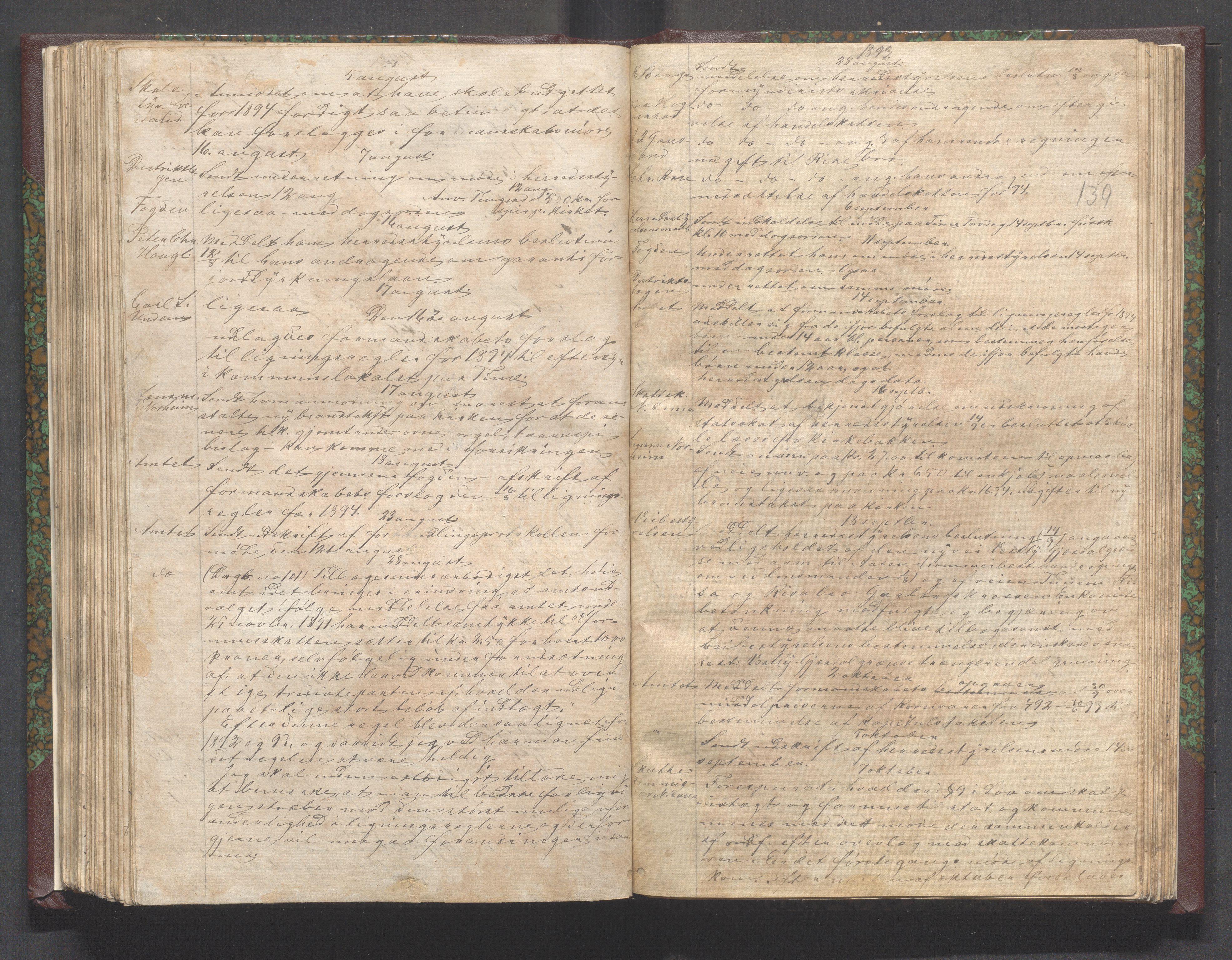 Time kommune - Formannskapet, IKAR/K-100592/B/L0001: Kopibok, 1837-1901, s. 139