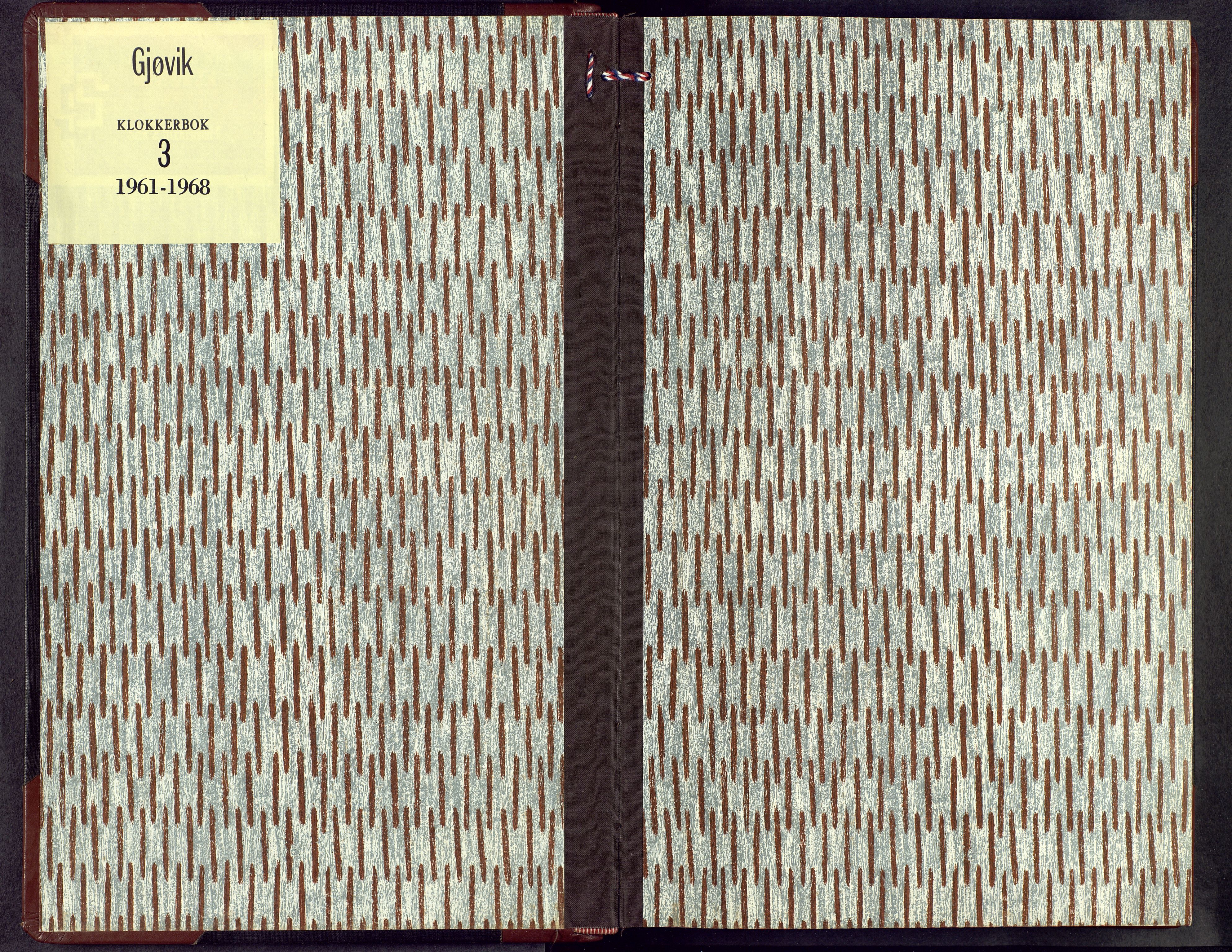 Gjøvik prestekontor, SAH/PREST-098/H/Ha/Hab/L0003: Klokkerbok nr. 3, 1961-1968