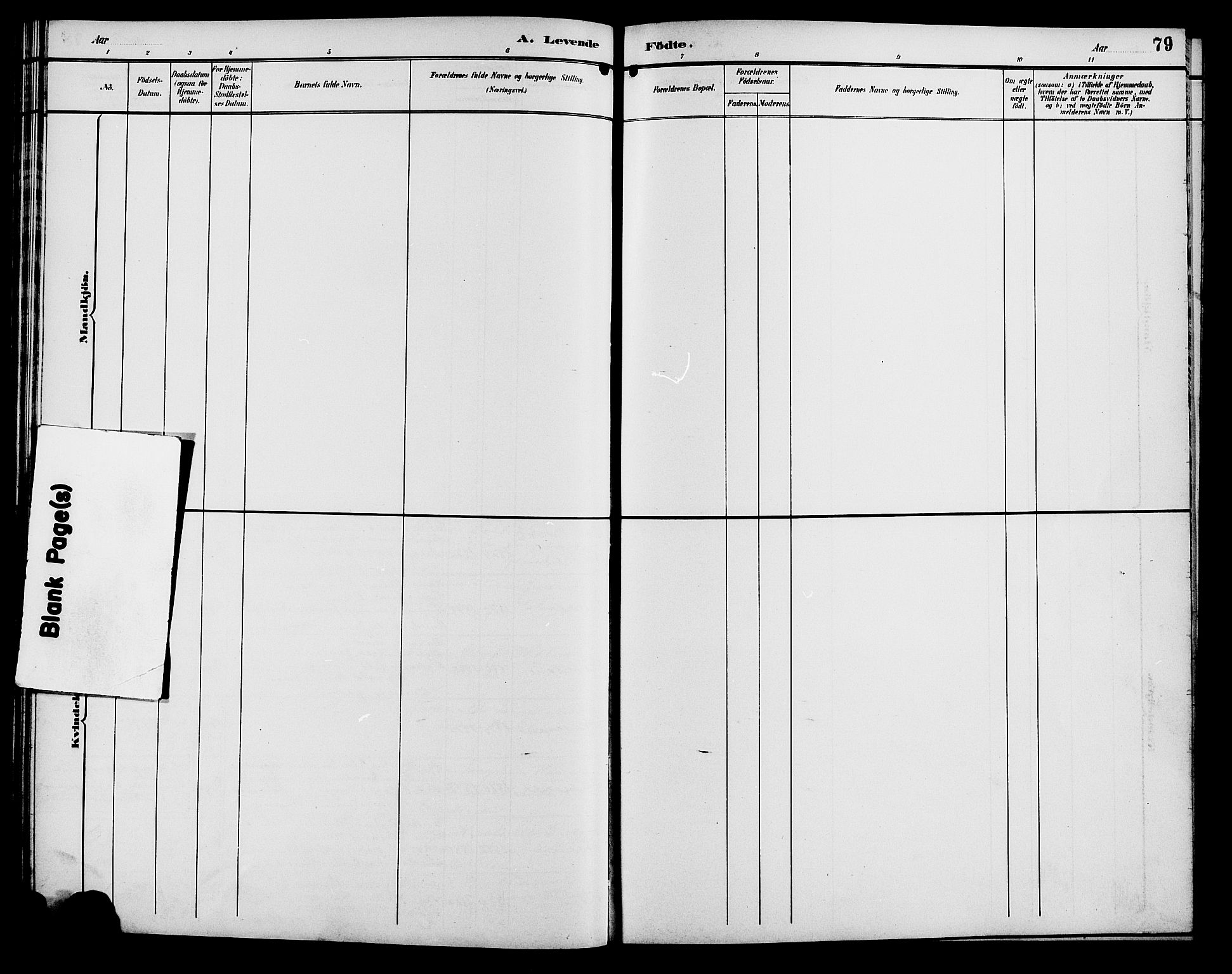 Tromøy sokneprestkontor, AV/SAK-1111-0041/F/Fb/L0006: Klokkerbok nr. B 6, 1892-1907, s. 79